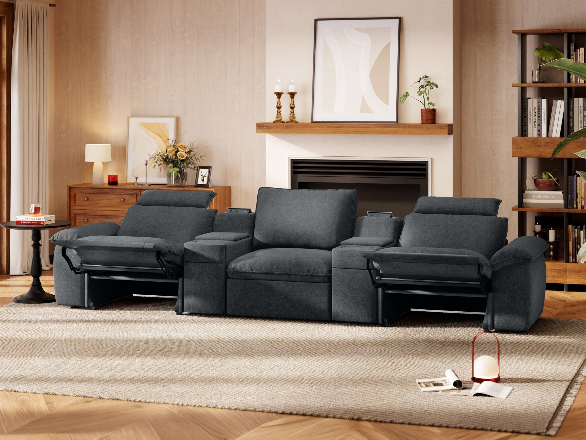 SOMA Prestige 3 Seat, with 2 Recliners & 2 Consoles | Nap Armrests