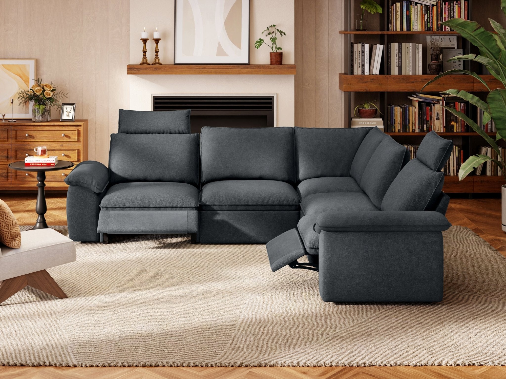 SOMA Prestige 5 Seat V - shaped, with 2 Recliners & Console | Nap Armrests