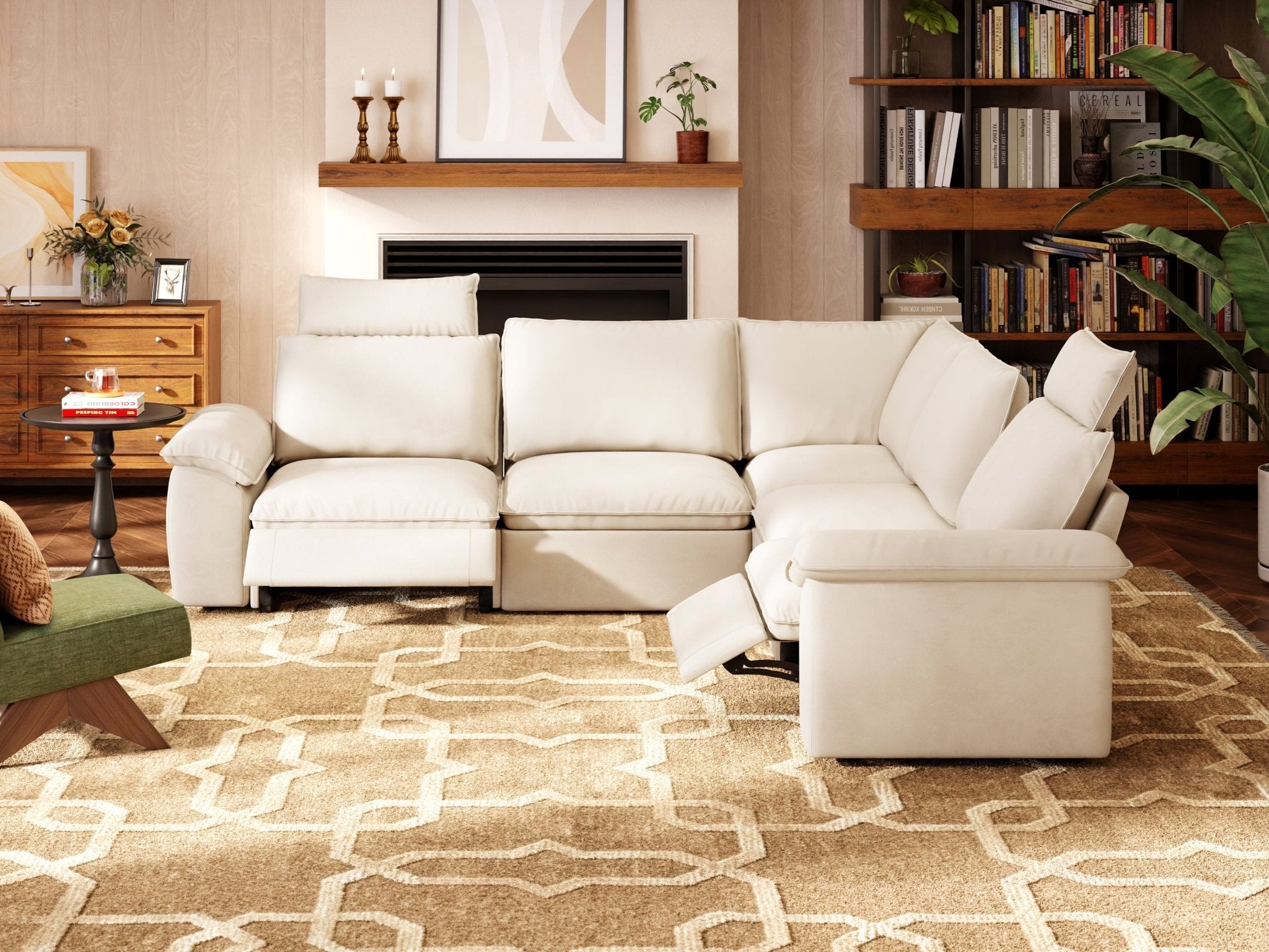 SOMA Prestige 5 Seat V - shaped, with 2 Recliners & Console | Nap Armrests
