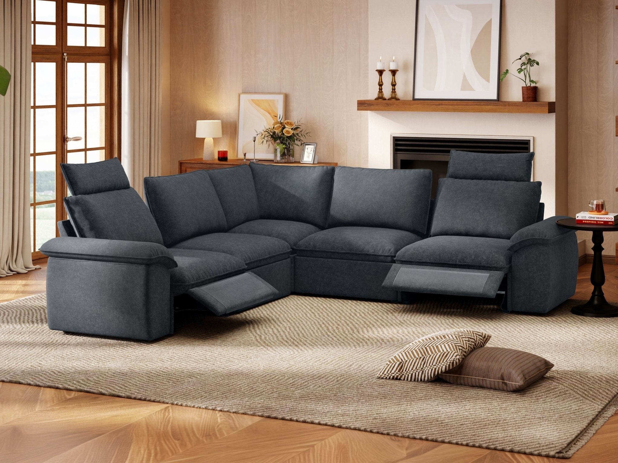 SOMA Prestige 5 Seat V - shaped, with 2 Recliners & Console | Nap Armrests