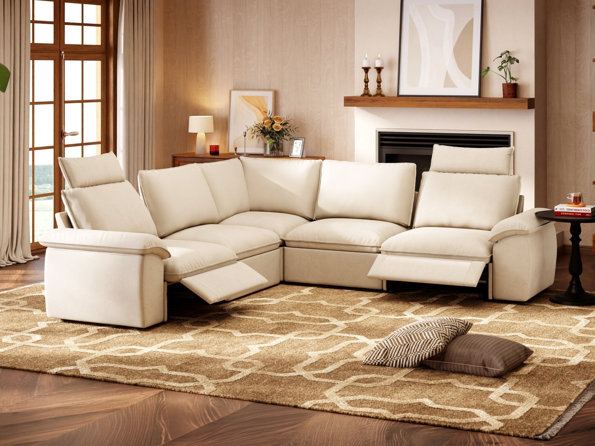 SOMA Prestige 5 Seat V - shaped, with 2 Recliners & Console | Nap Armrests