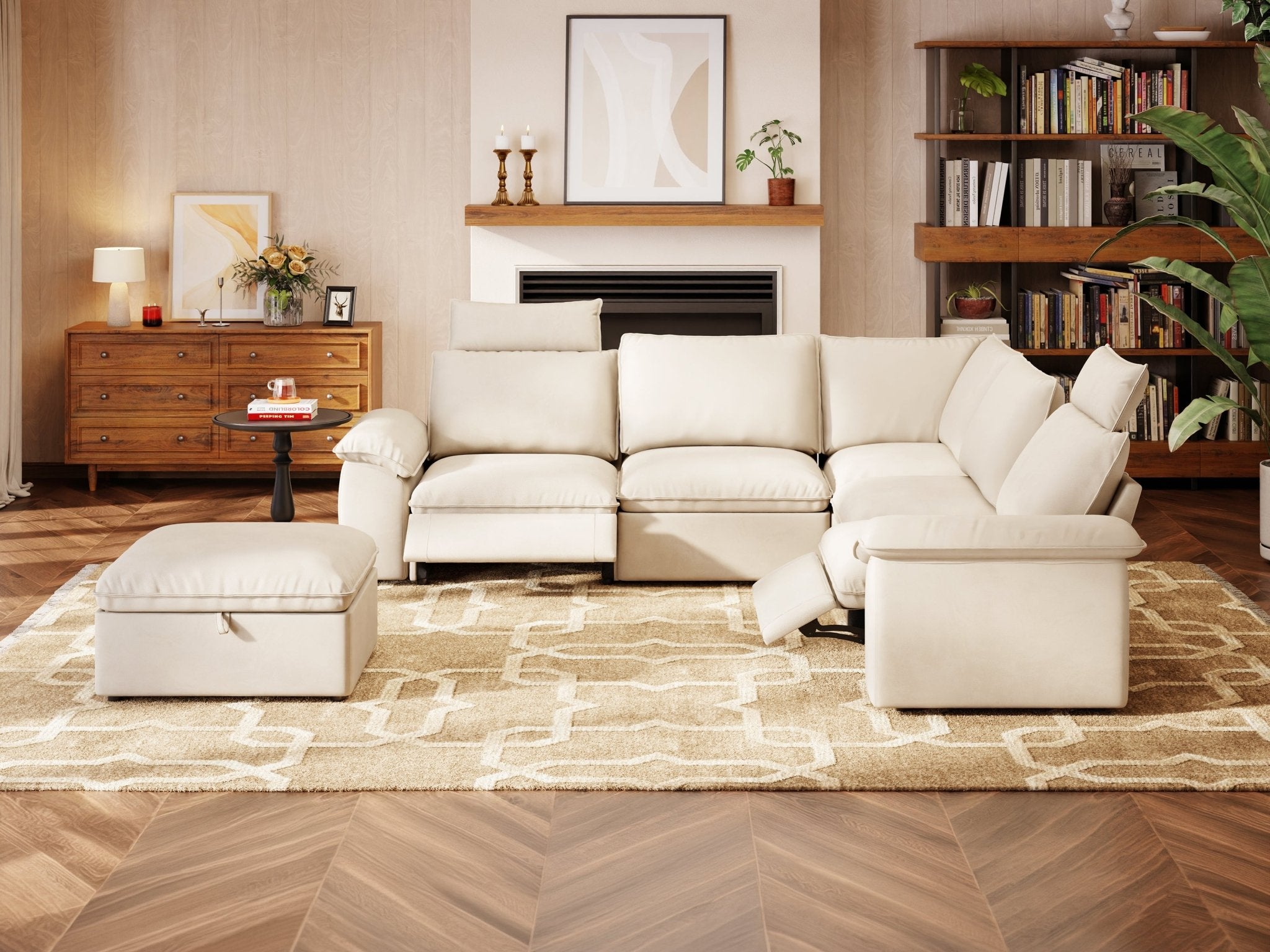 SOMA Prestige 6 Seat V - shaped, with 2 Recliners & Console | Nap Armrests