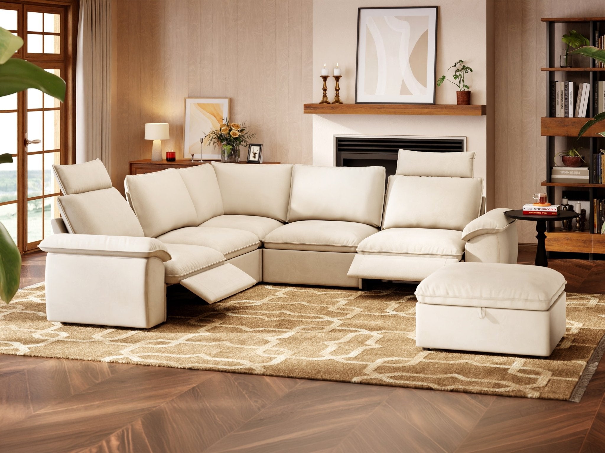 SOMA Prestige 6 Seat V - shaped, with 2 Recliners & Console | Nap Armrests