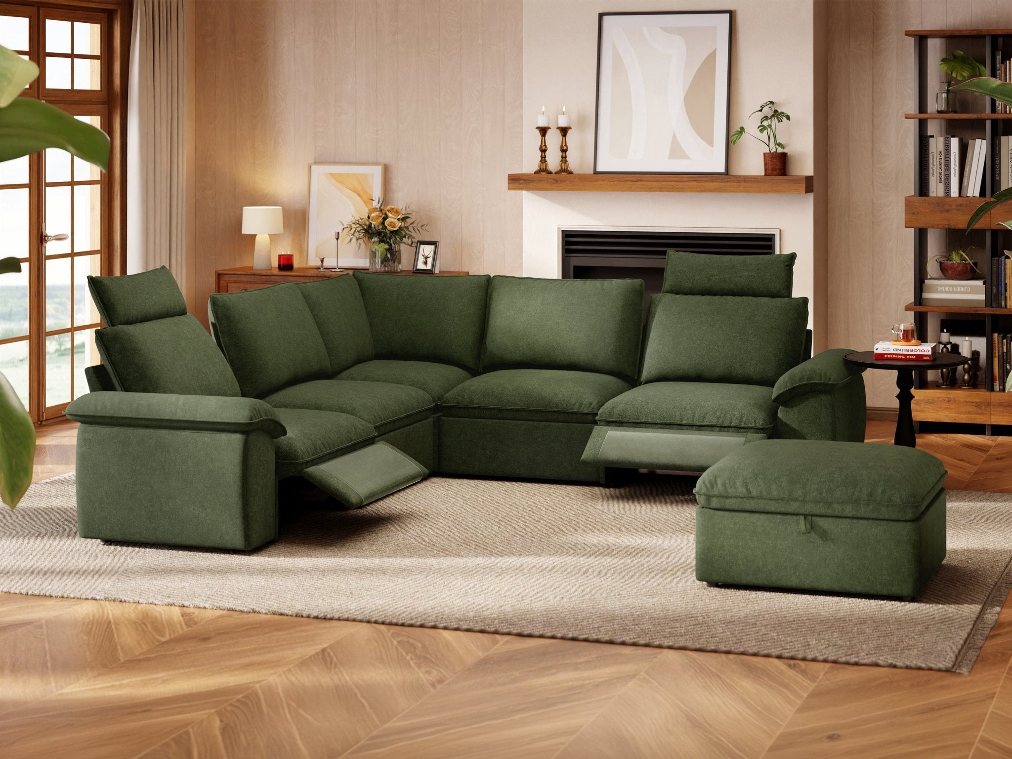 SOMA Prestige 6 Seat V - shaped, with 2 Recliners & Console | Nap Armrests