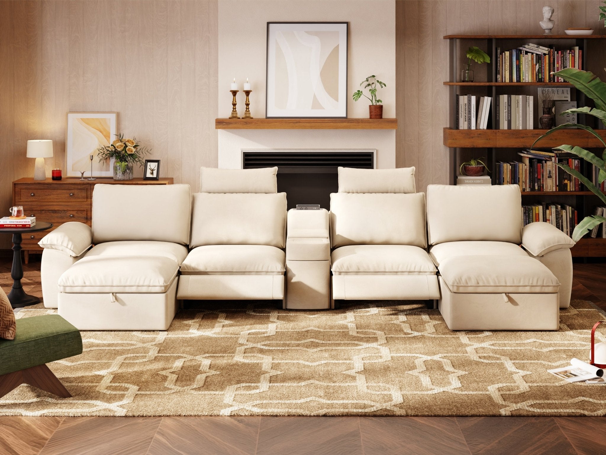 SOMA Prestige 6 Seat U - shaped, with 2 Recliners & Console | Nap Armrests