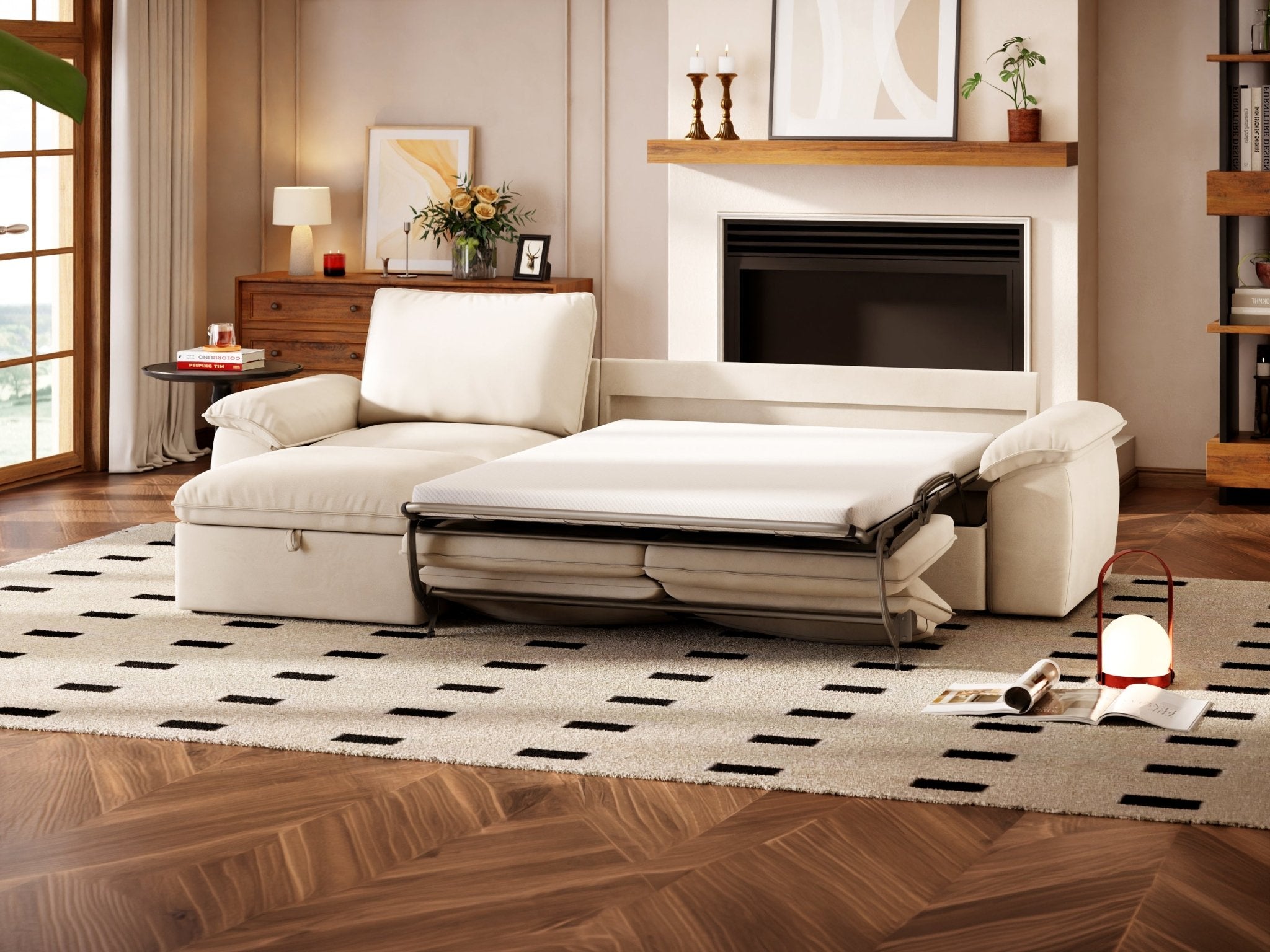 SOMA Retreat II 4 Seat L - shaped, with Hidden One - pull Guest Bed | Nap Armrests