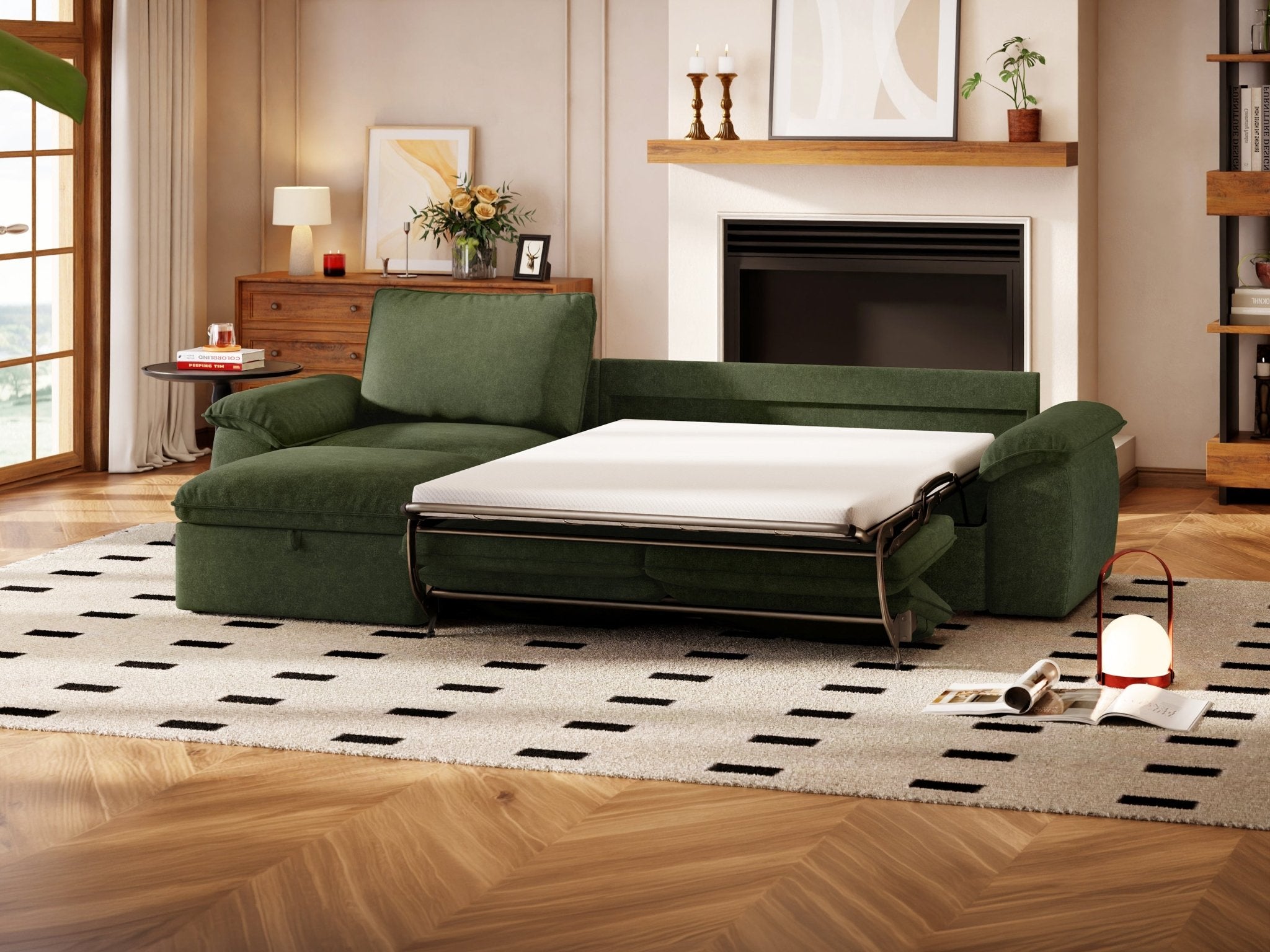 SOMA Retreat II 4 Seat L - shaped, with Hidden One - pull Guest Bed | Nap Armrests