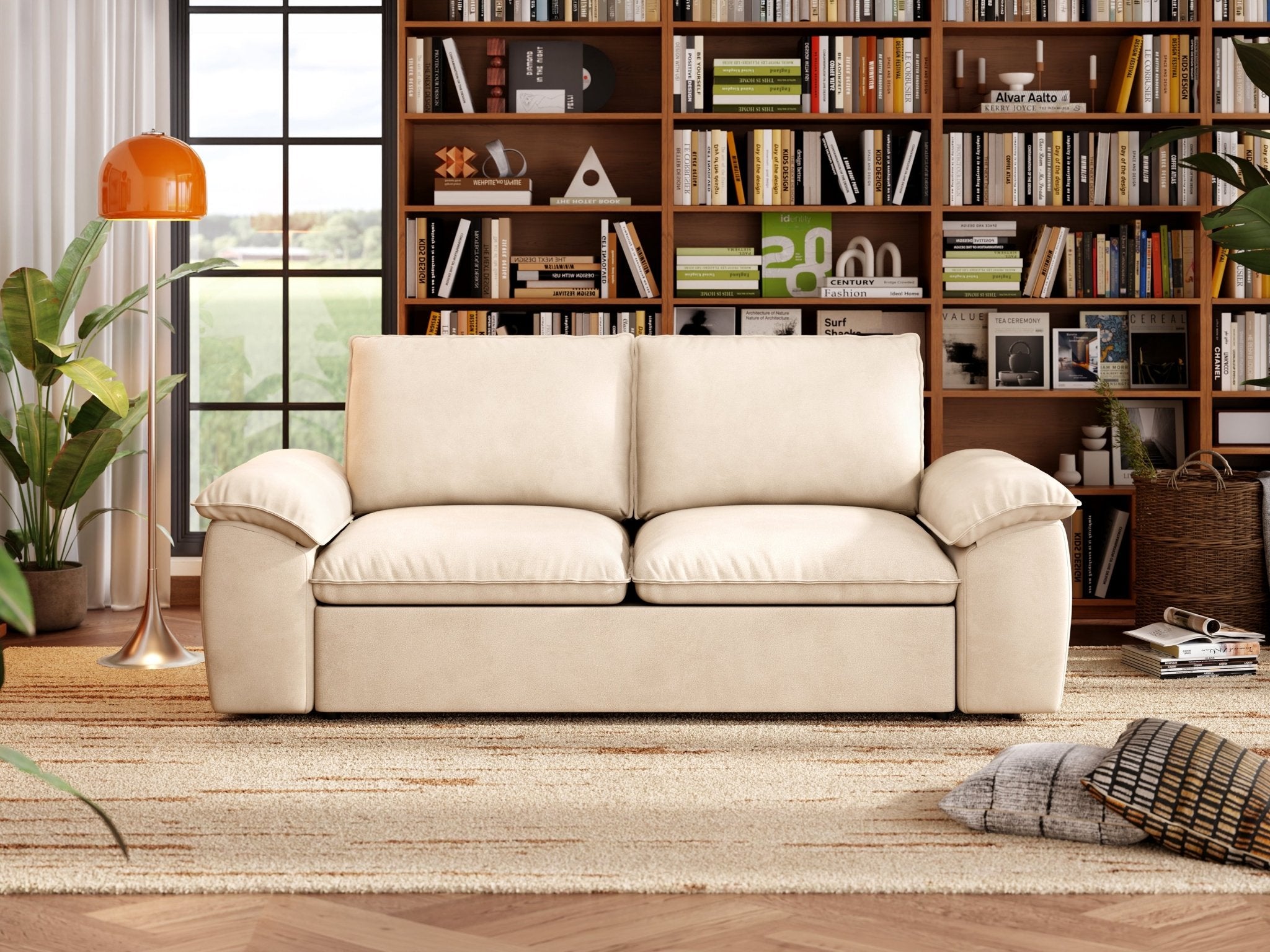 SOMA Retreat II Loveseat with Hidden One - pull Guest Bed | Nap Armrests