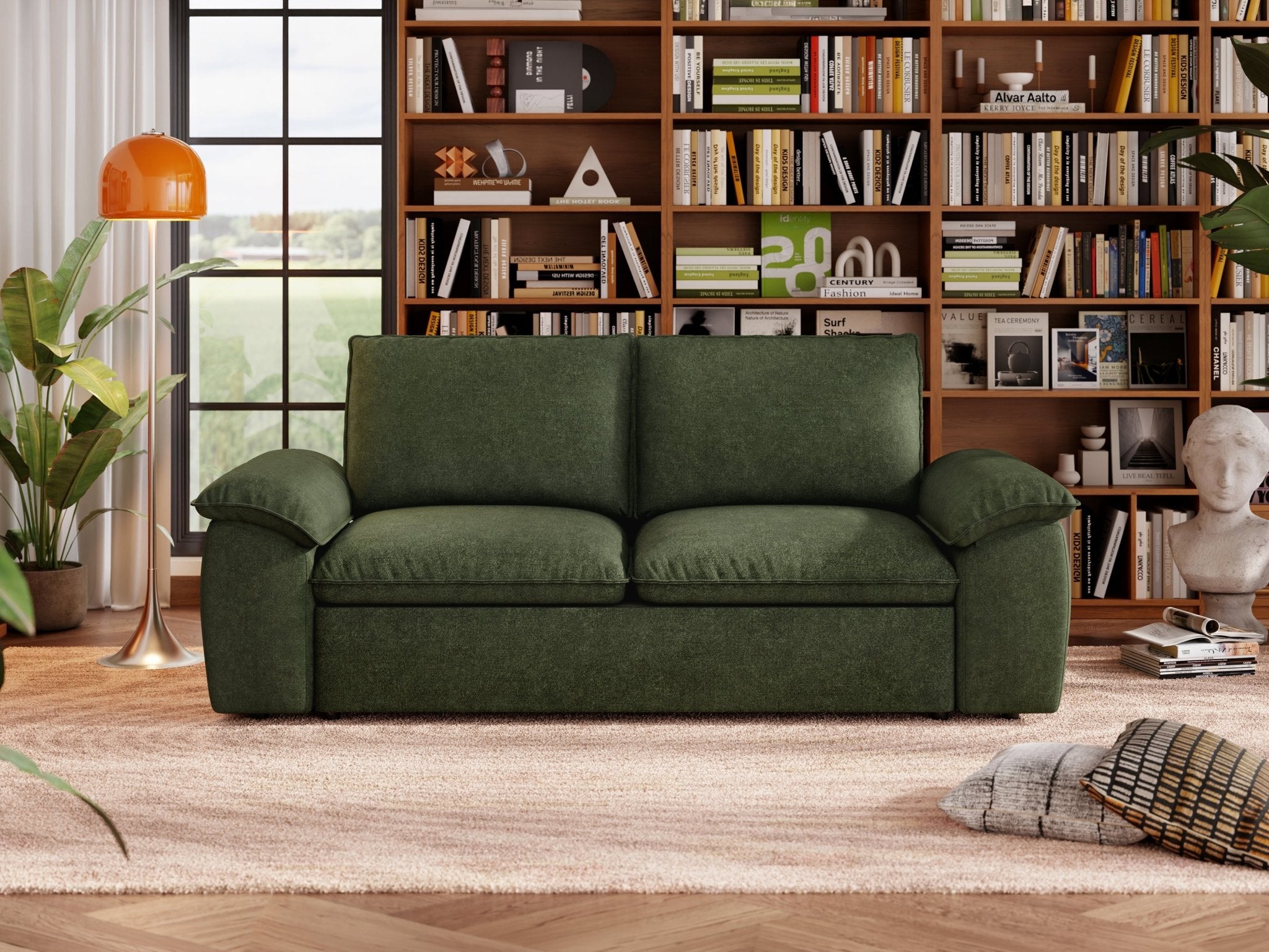 SOMA Retreat II Loveseat with Hidden One - pull Guest Bed | Nap Armrests