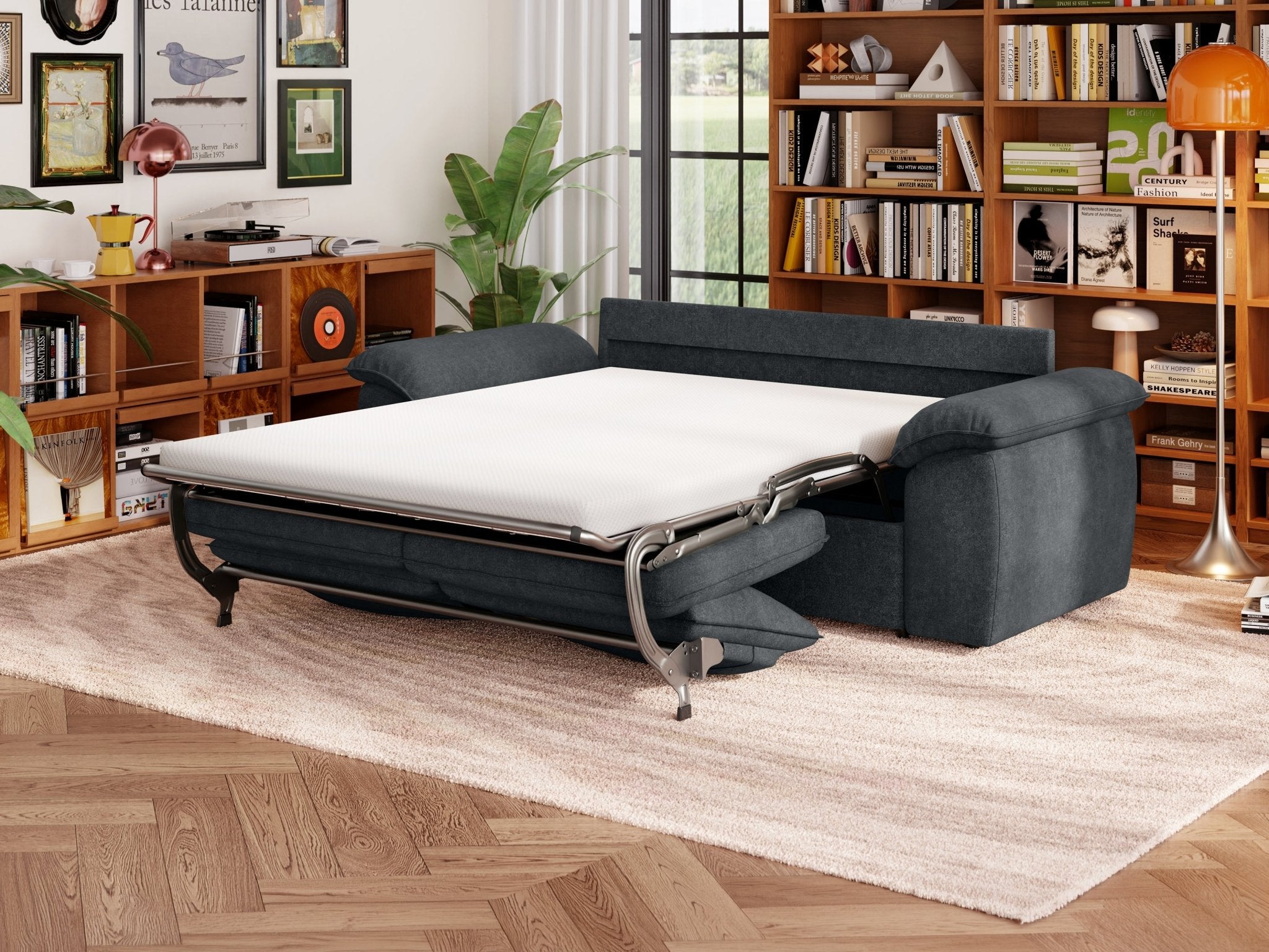 SOMA Retreat II Loveseat with Hidden One - pull Guest Bed | Nap Armrests
