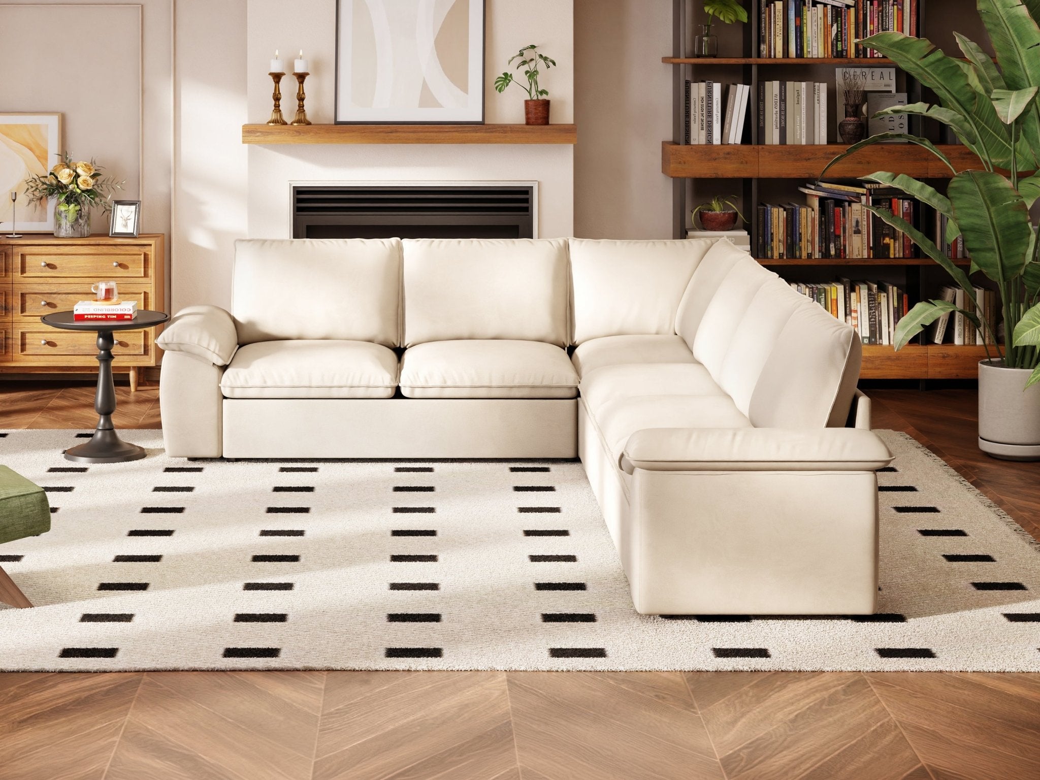 SOMA Retreat II 5 Seat V - shaped, with Hidden One - pull Guest Bed | Nap Armrests