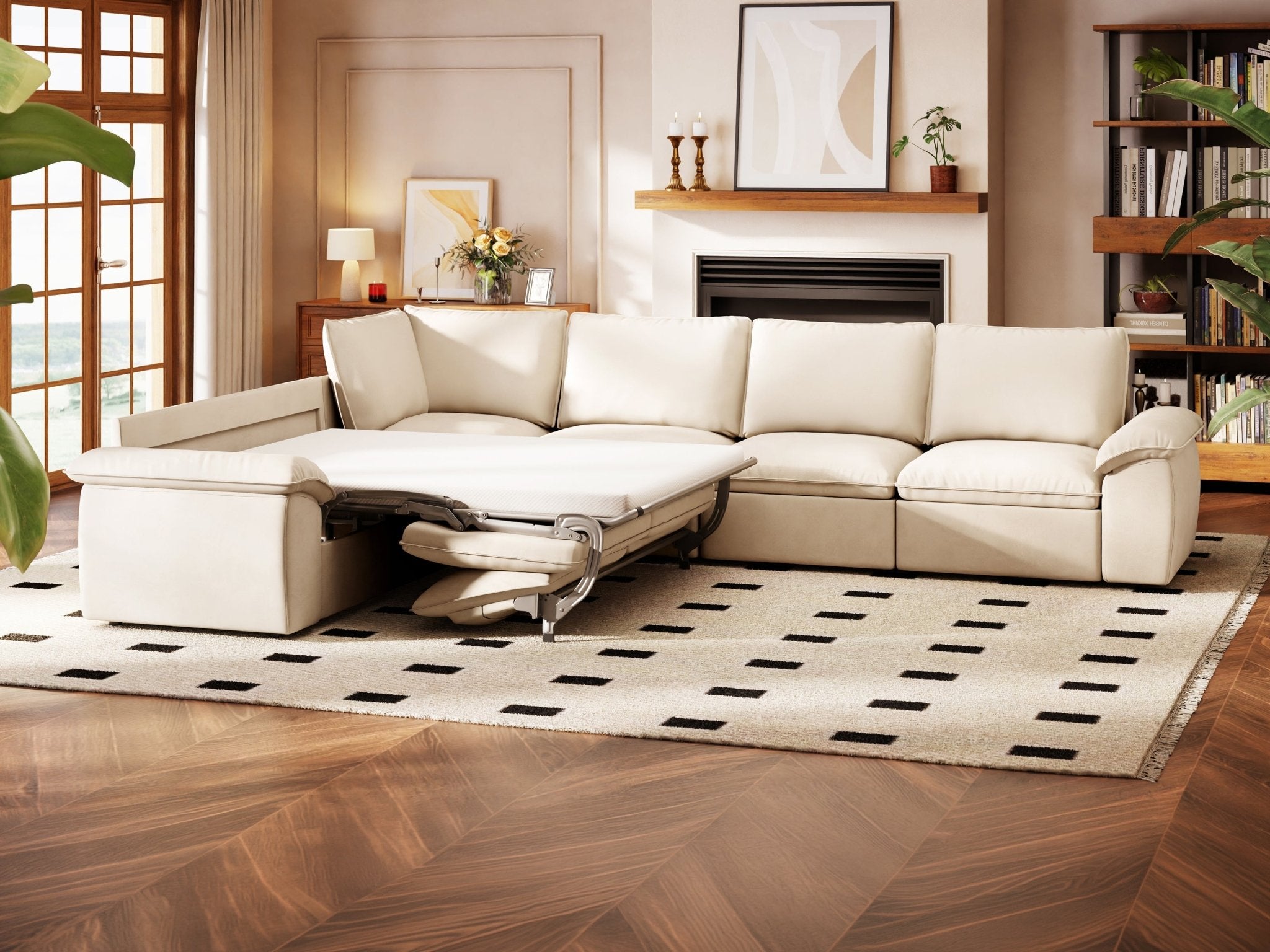 SOMA Retreat II 5 Seat V - shaped, with Hidden One - pull Guest Bed | Nap Armrests