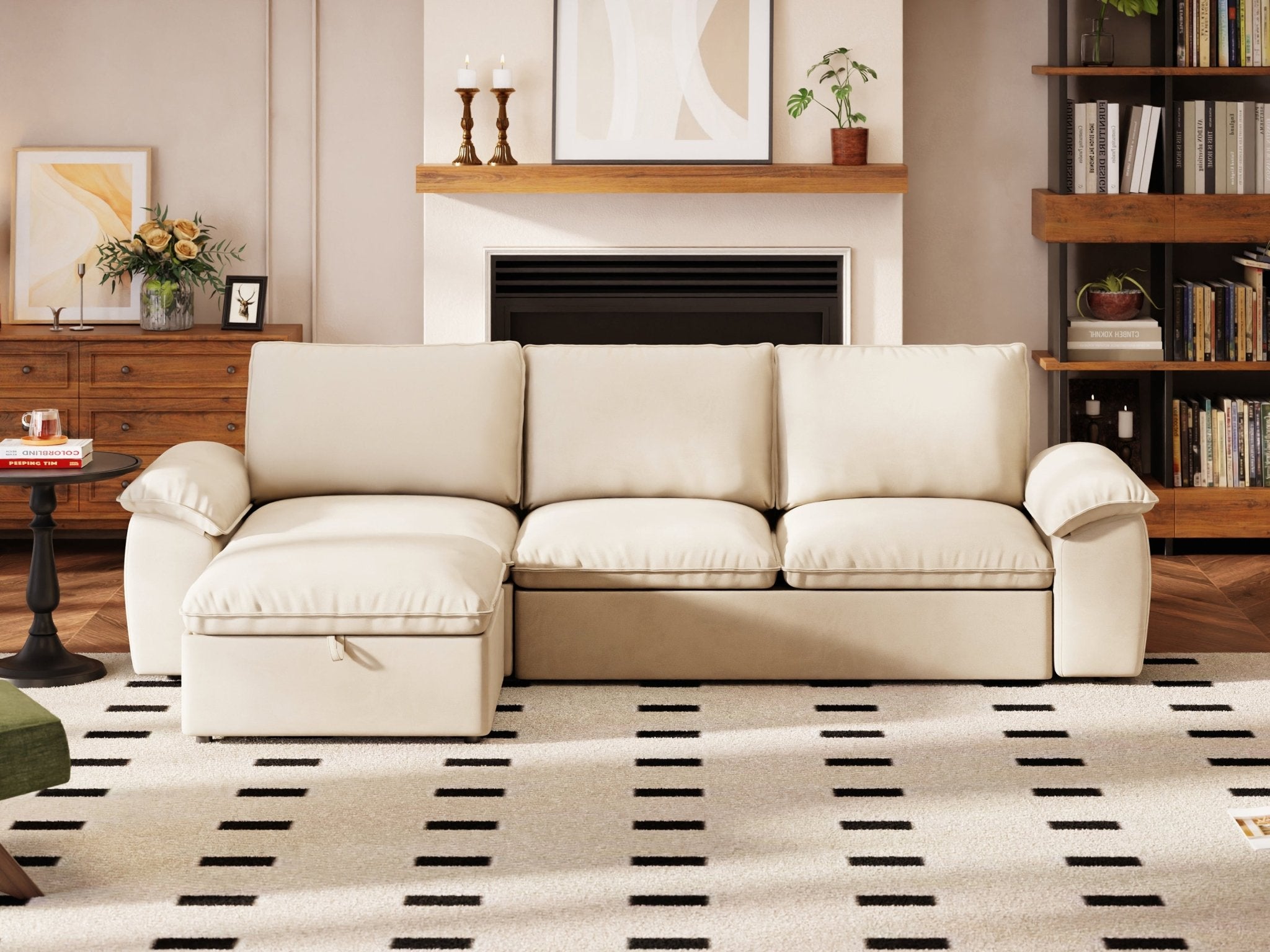 SOMA Retreat II 4 Seat L - shaped, with Hidden One - pull Guest Bed | Nap Armrests