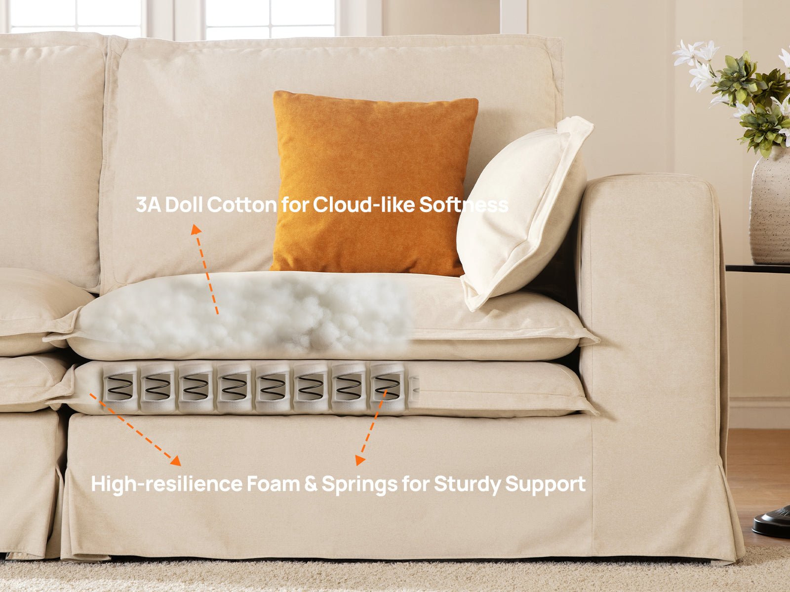 DUETTO Nano - Shield™ Fabric 5 Seats with Ottoman