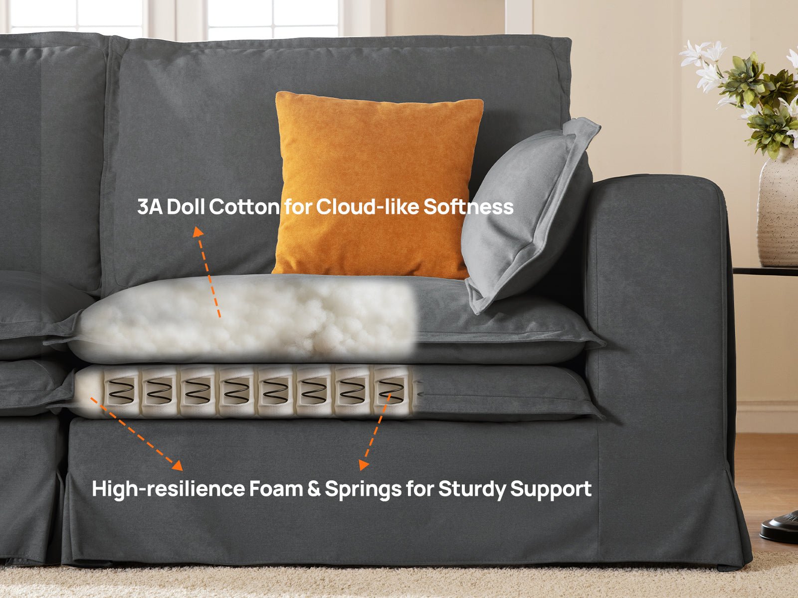 DUETTO Nano - Shield™ Fabric 5 Seats with Ottoman