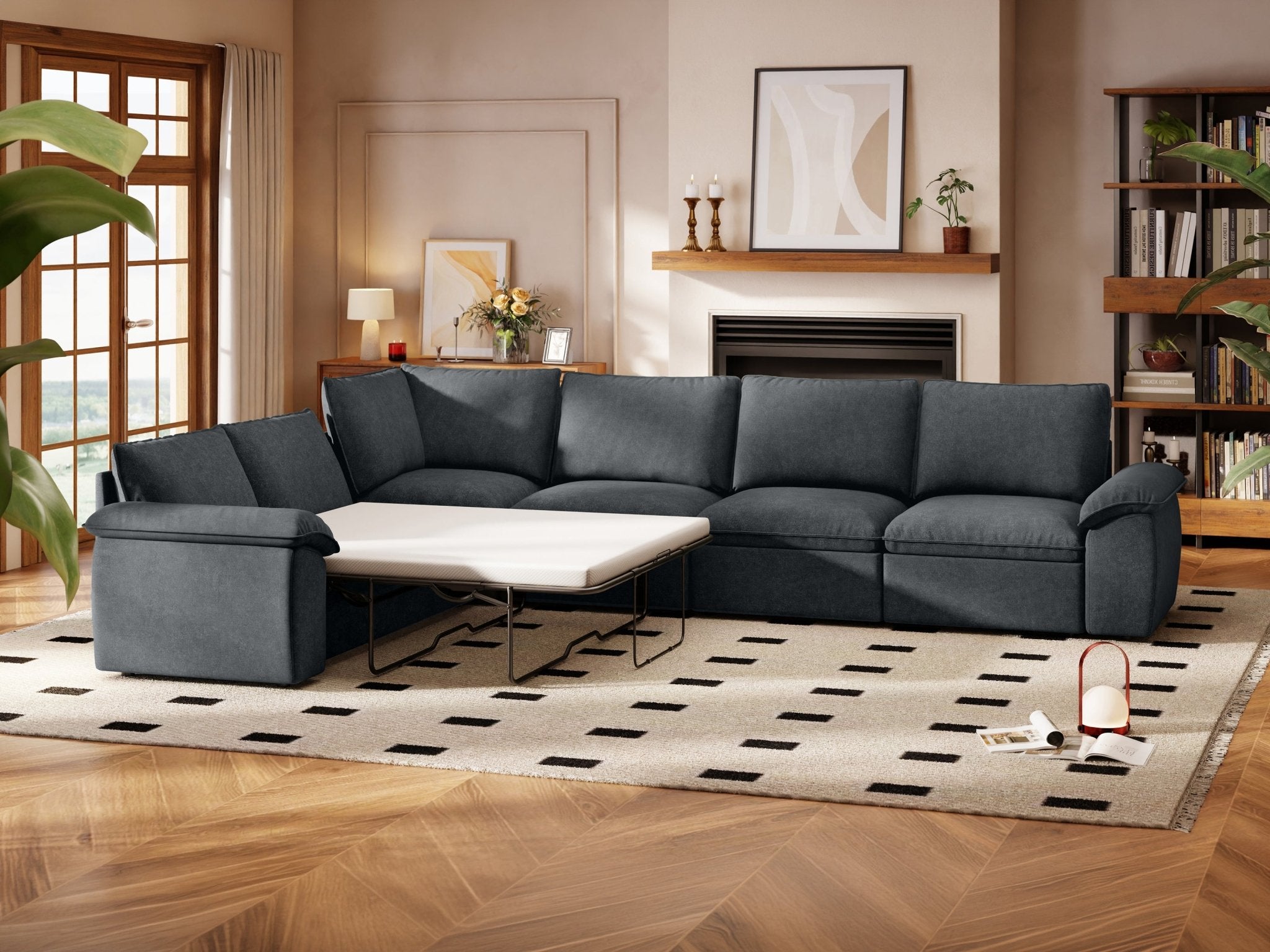 SOMA Retreat I 5 Seat V - shaped, with Hidden Guest Bed | Nap Armrests