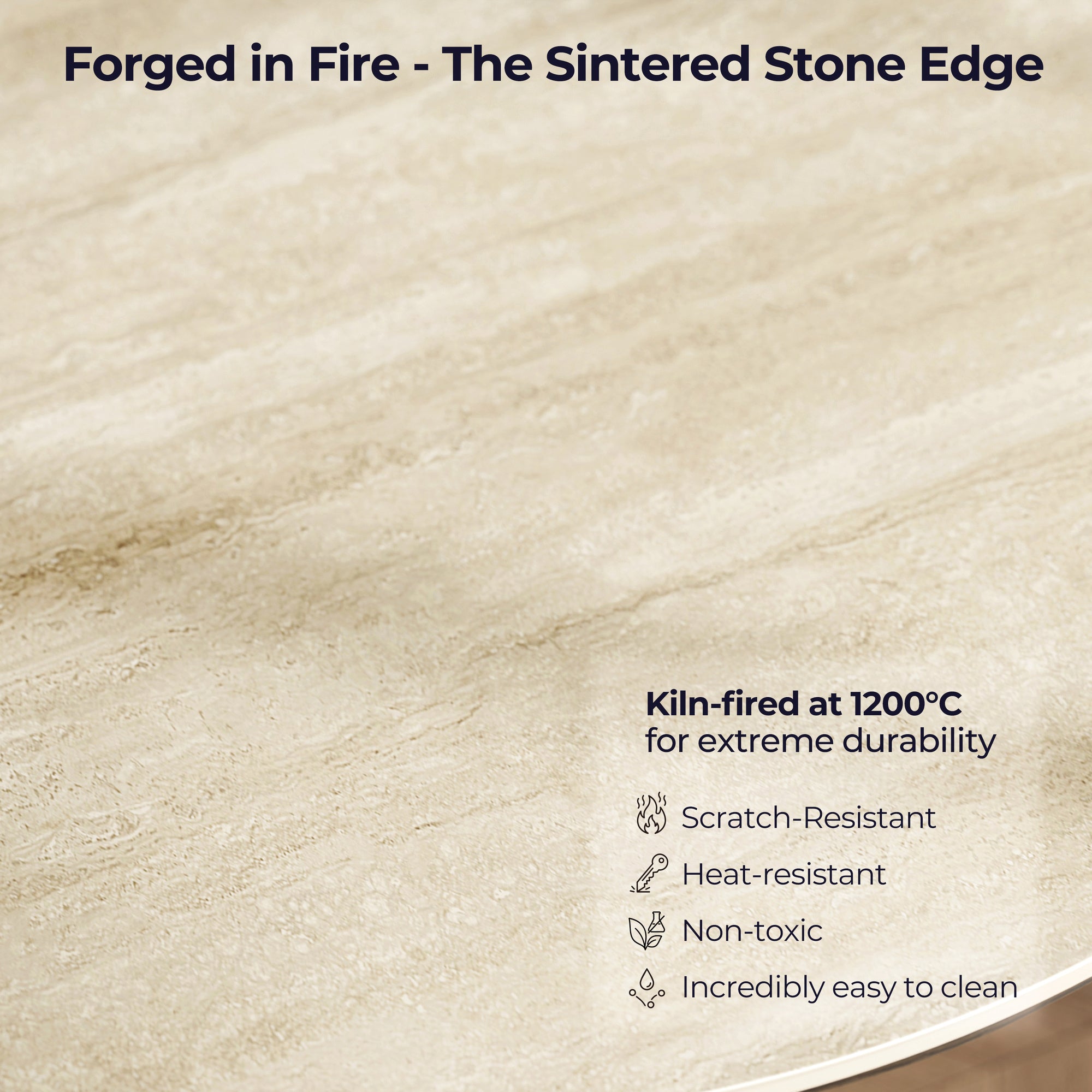 PETRA Sintered Stone Round Dining Table