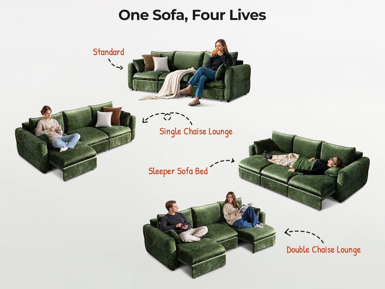 DOVA Oversized Electric Extendable Sofa Bed