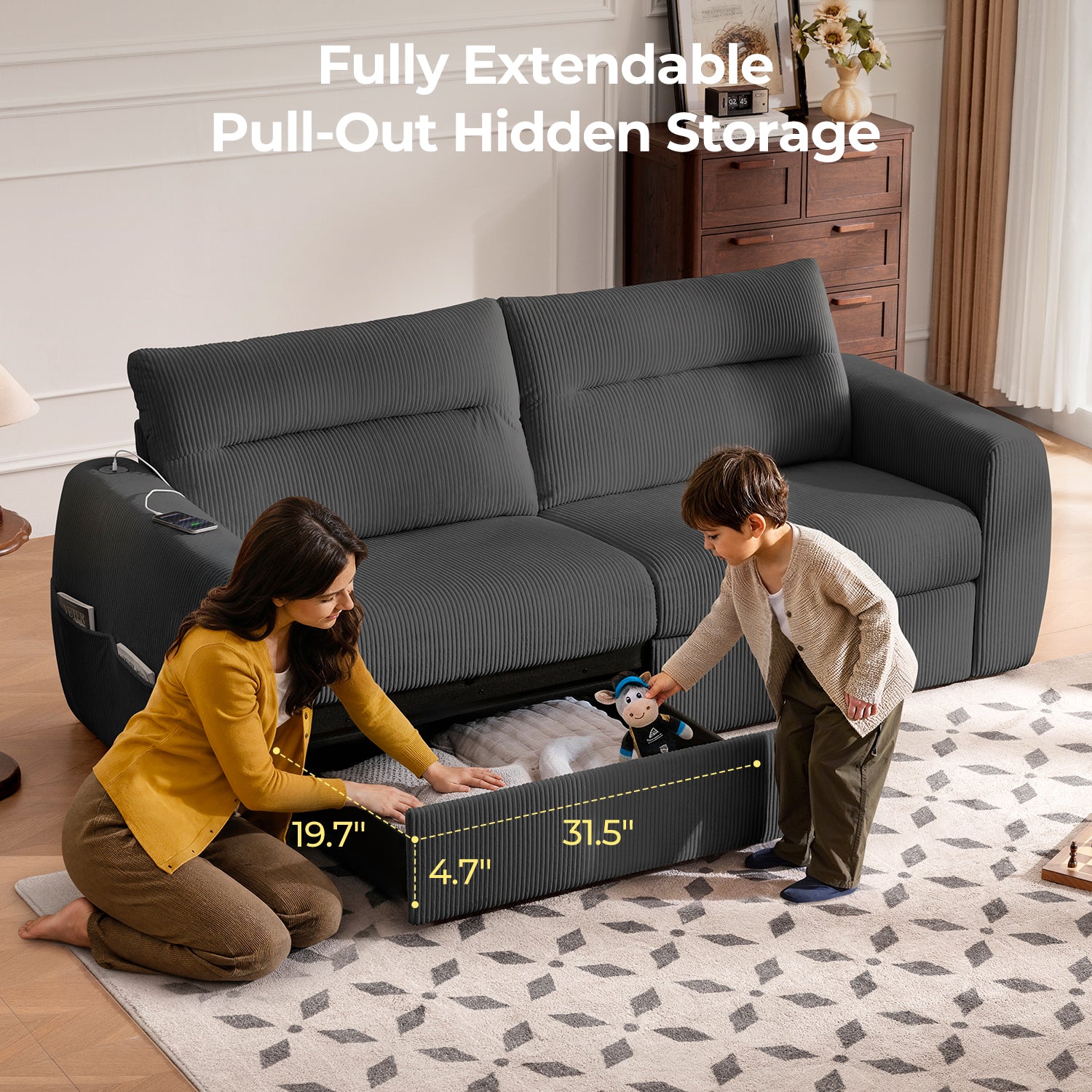 COVE Storage Loveseat Sofa