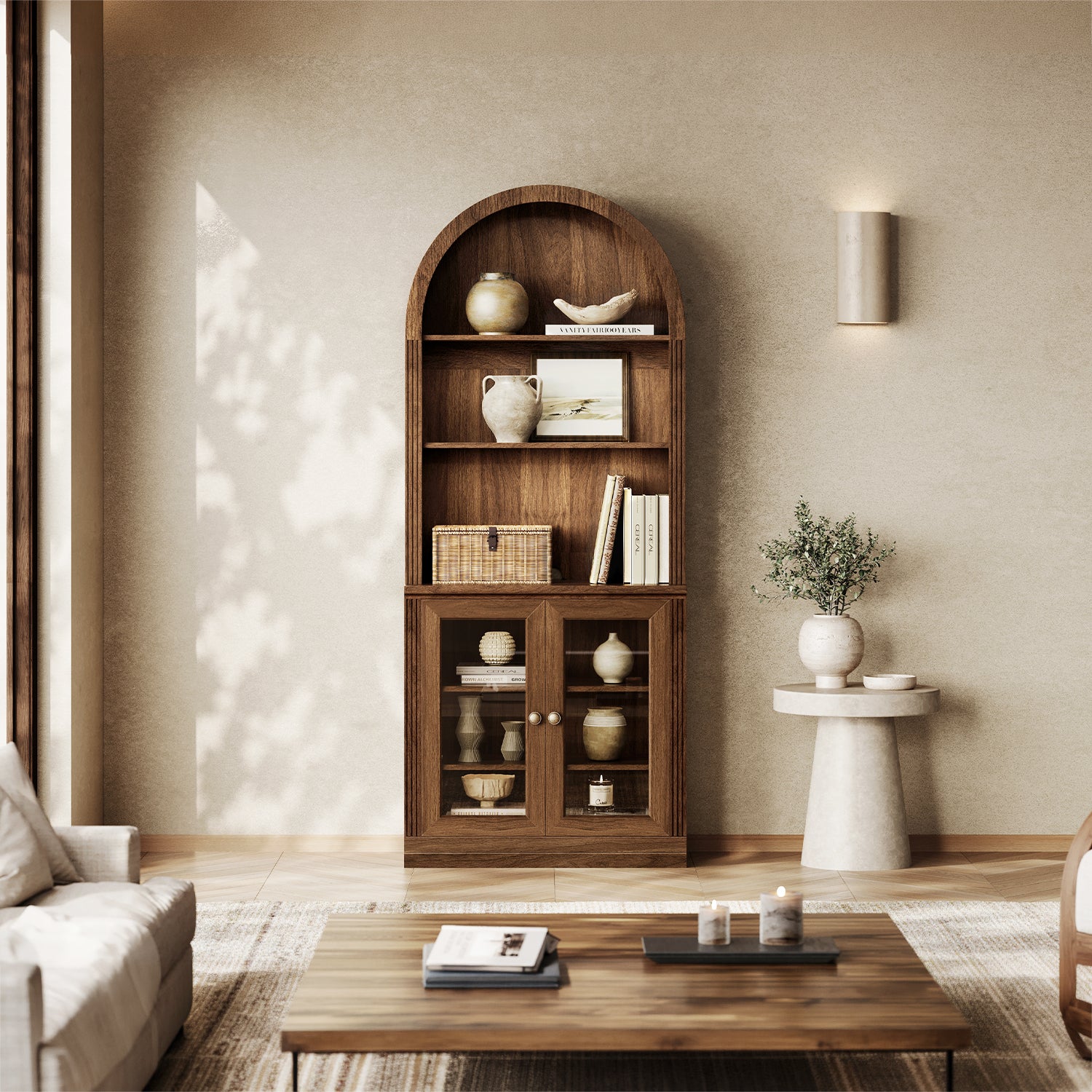 MONOS Tall Cabinet - Arch Top Display
