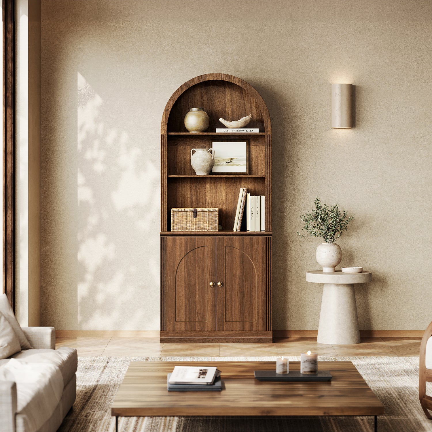 MONOS Tall Cabinet - Arch Top Sideboard