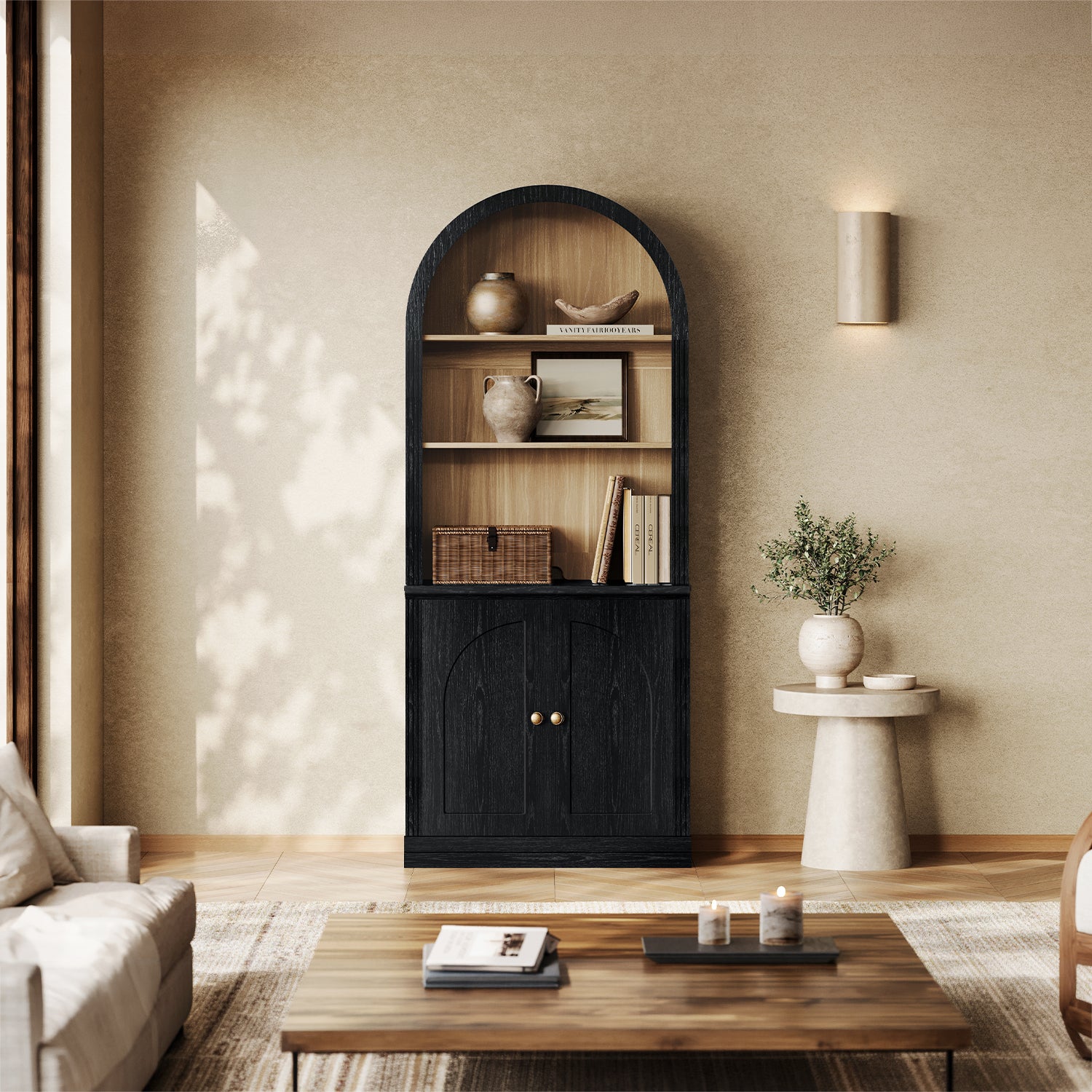MONOS Tall Cabinet - Arch Top Sideboard