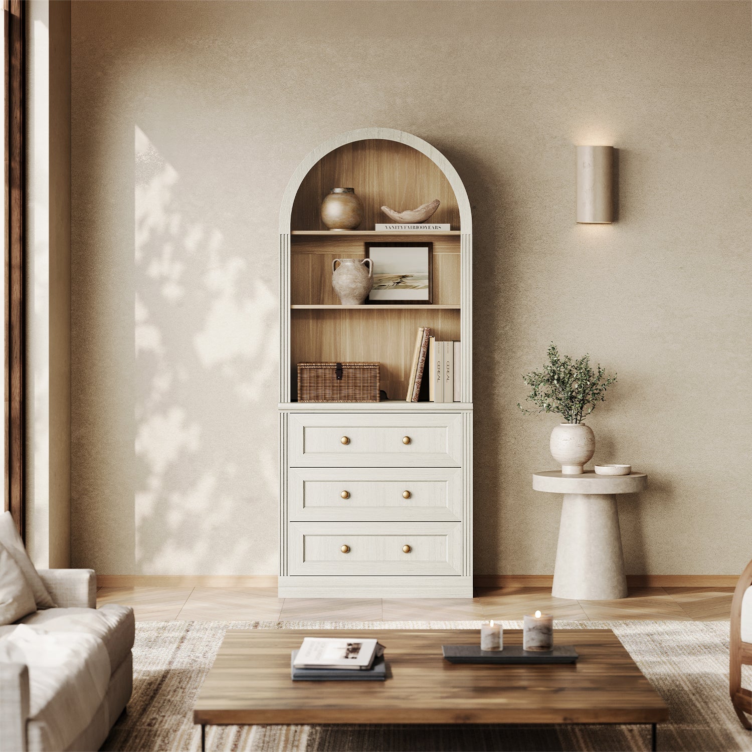 MONOS Tall Cabinet - Arch Top Drawer