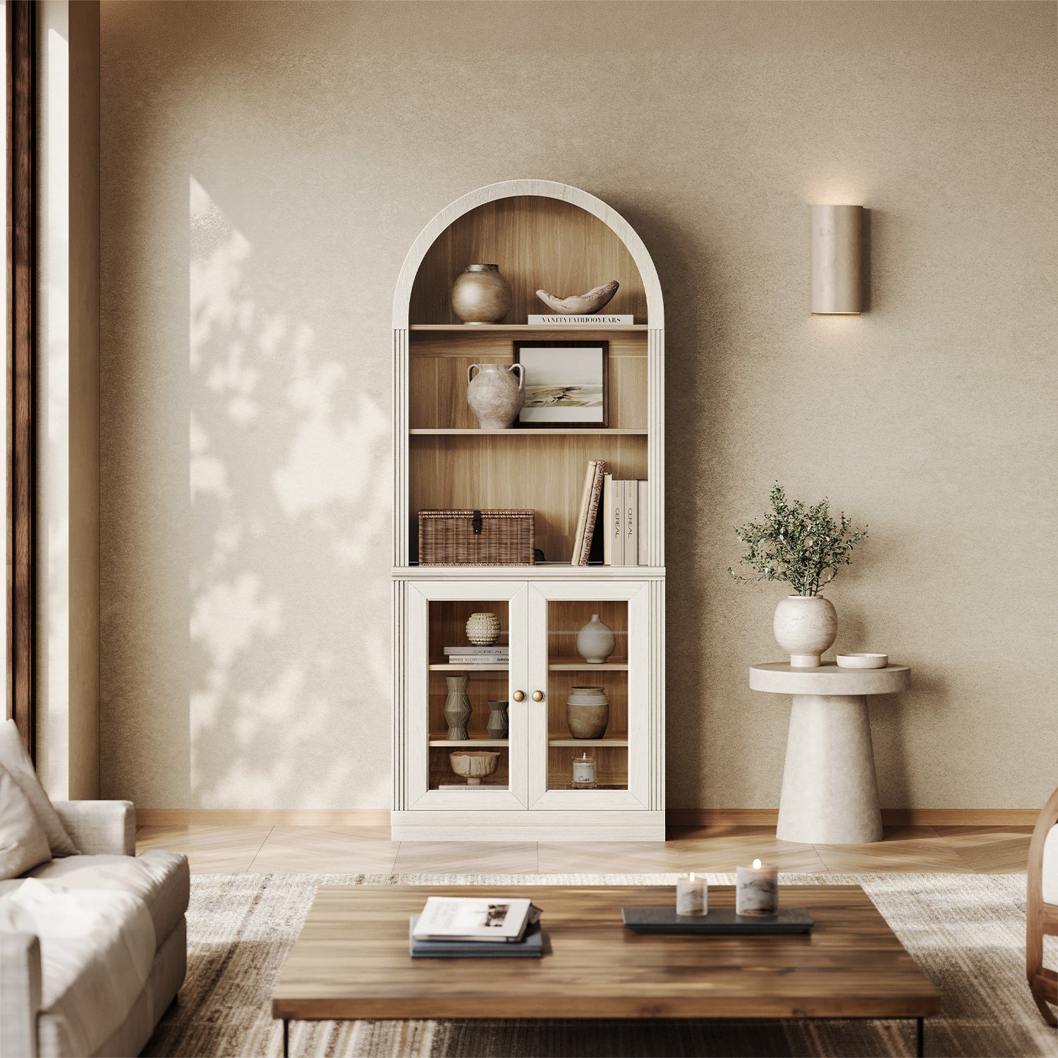 MONOS Tall Cabinet - Arch Top Display