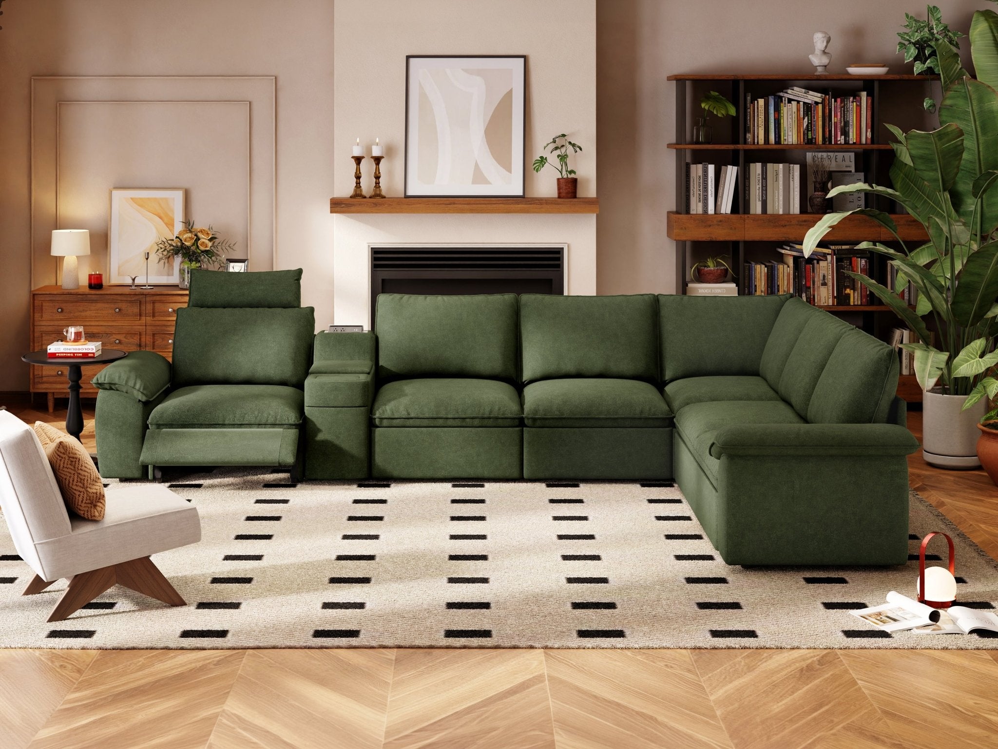 SOMA Oasis I 7 Seat V - shaped Versatile Recliner, with Hidden Sofa Bed | Nap Armrests