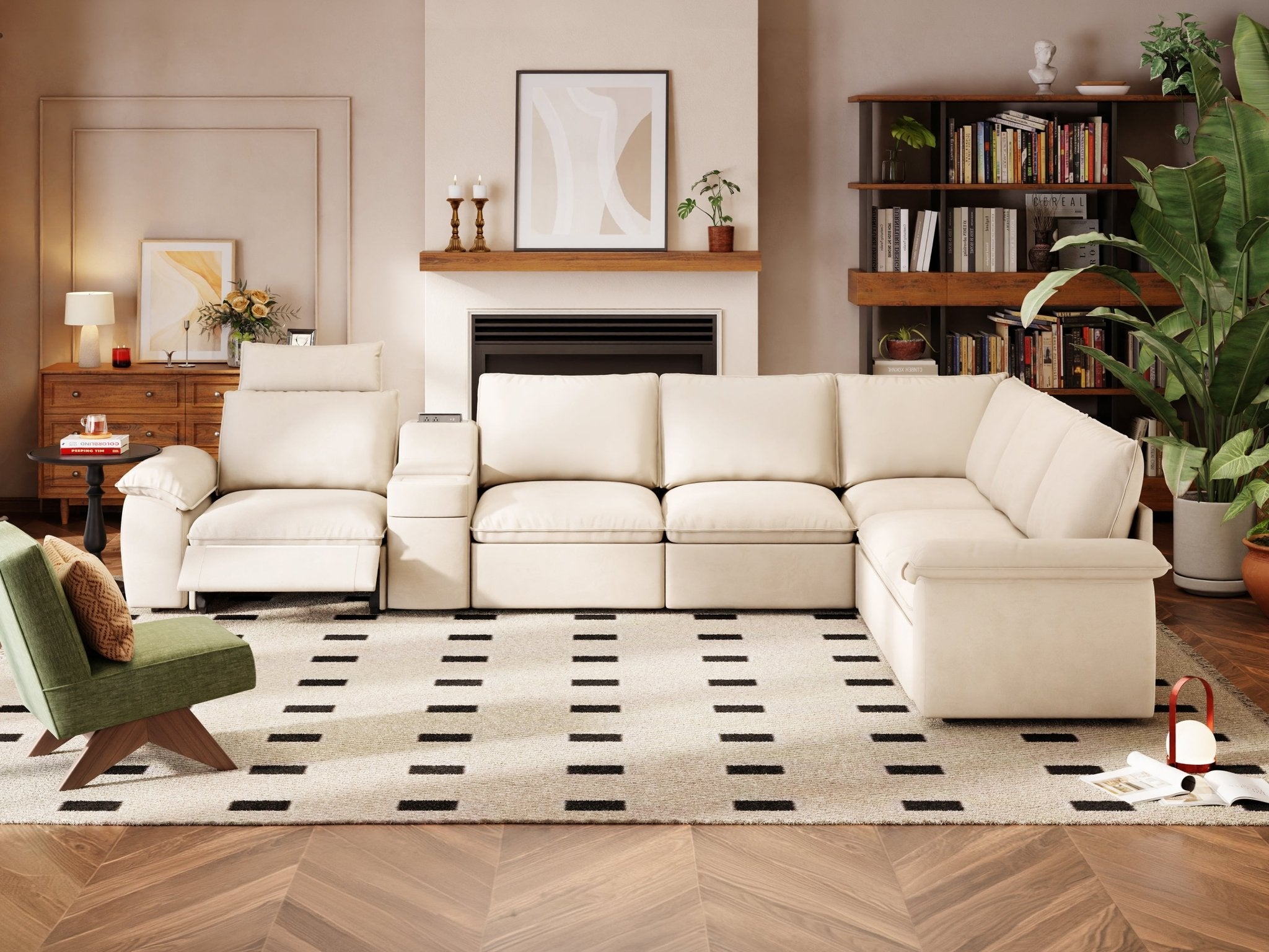 SOMA Oasis I 7 Seat V - shaped Versatile Recliner, with Hidden Sofa Bed | Nap Armrests