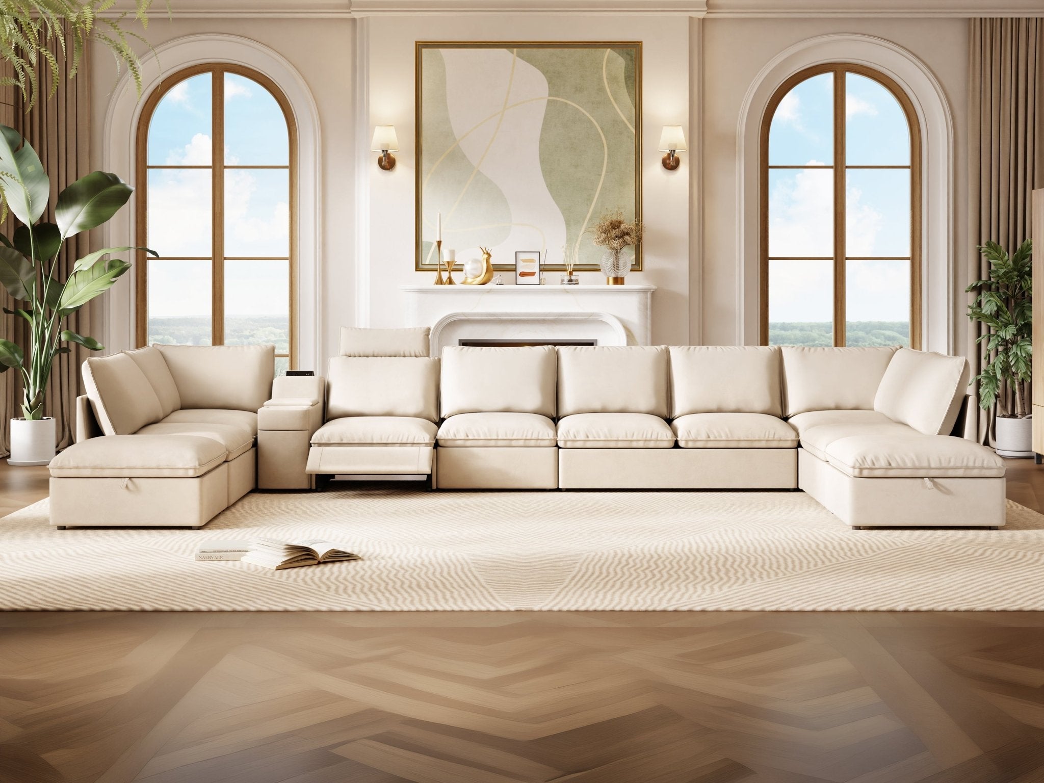 SOMA Oasis I 10 Seat L - shaped Versatile Recliner, with Hidden Sofa Bed
