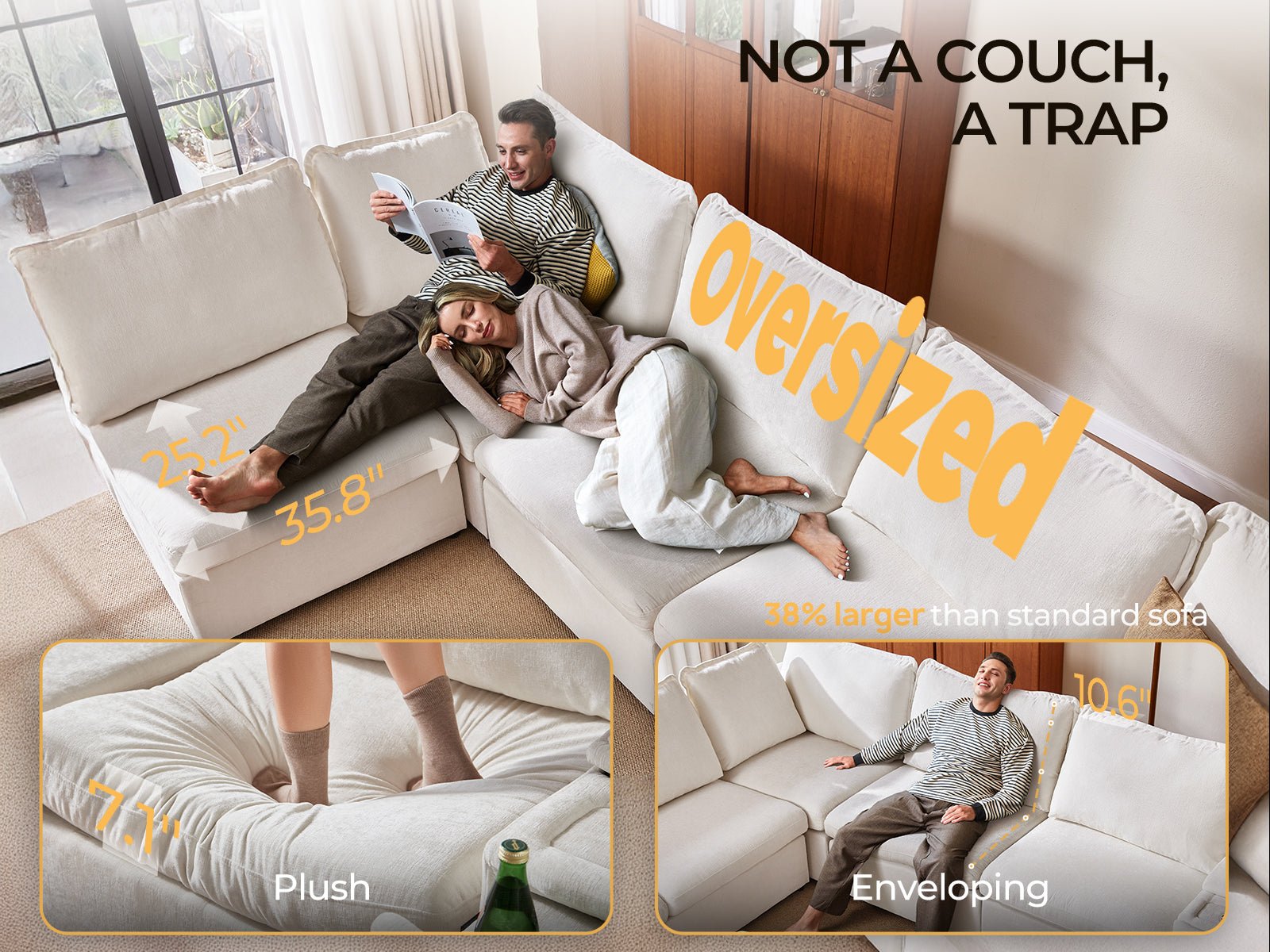 OLAR I 3 Seats with Ottoman