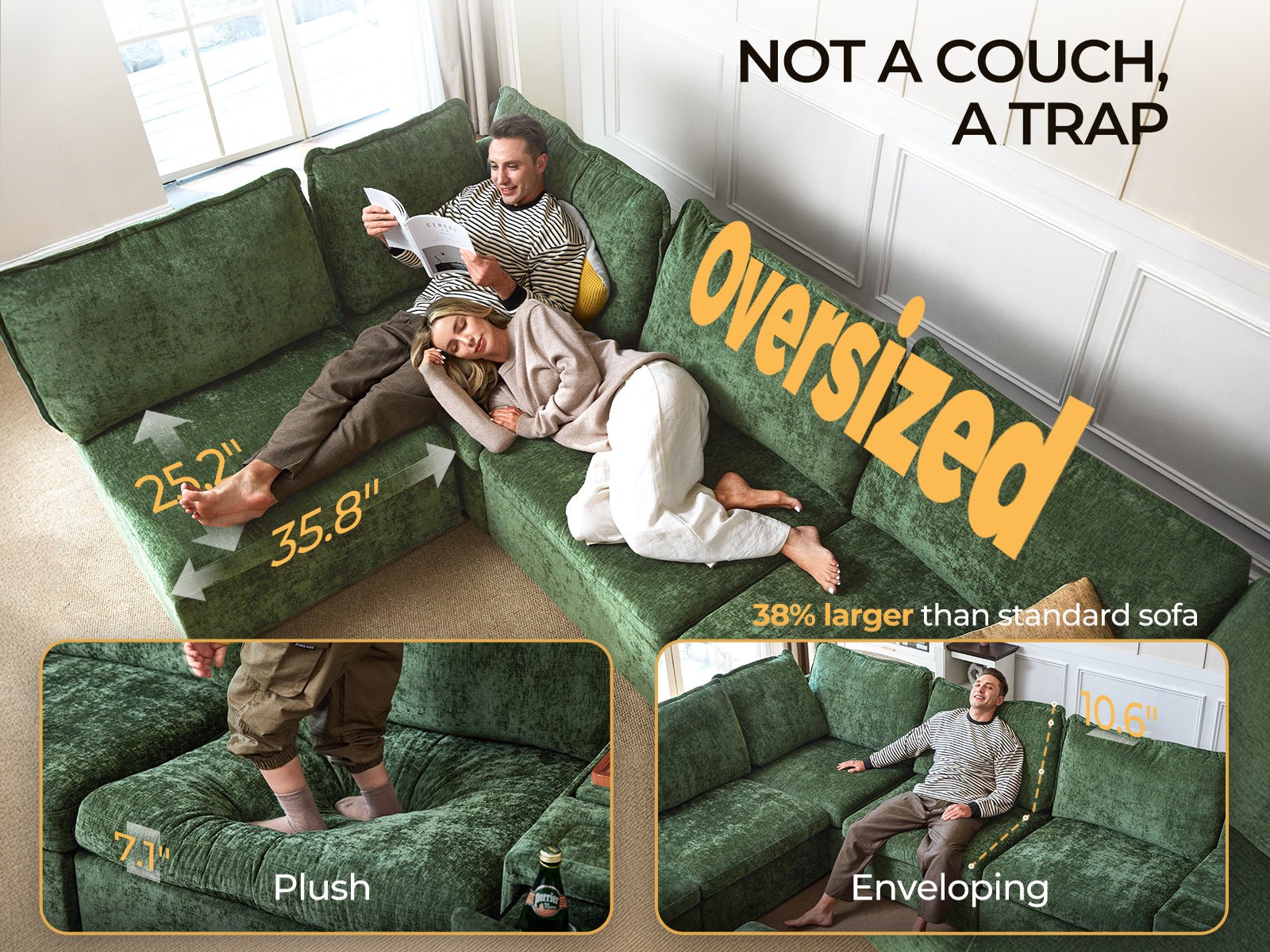 OLAR I 3 Seats with Ottoman