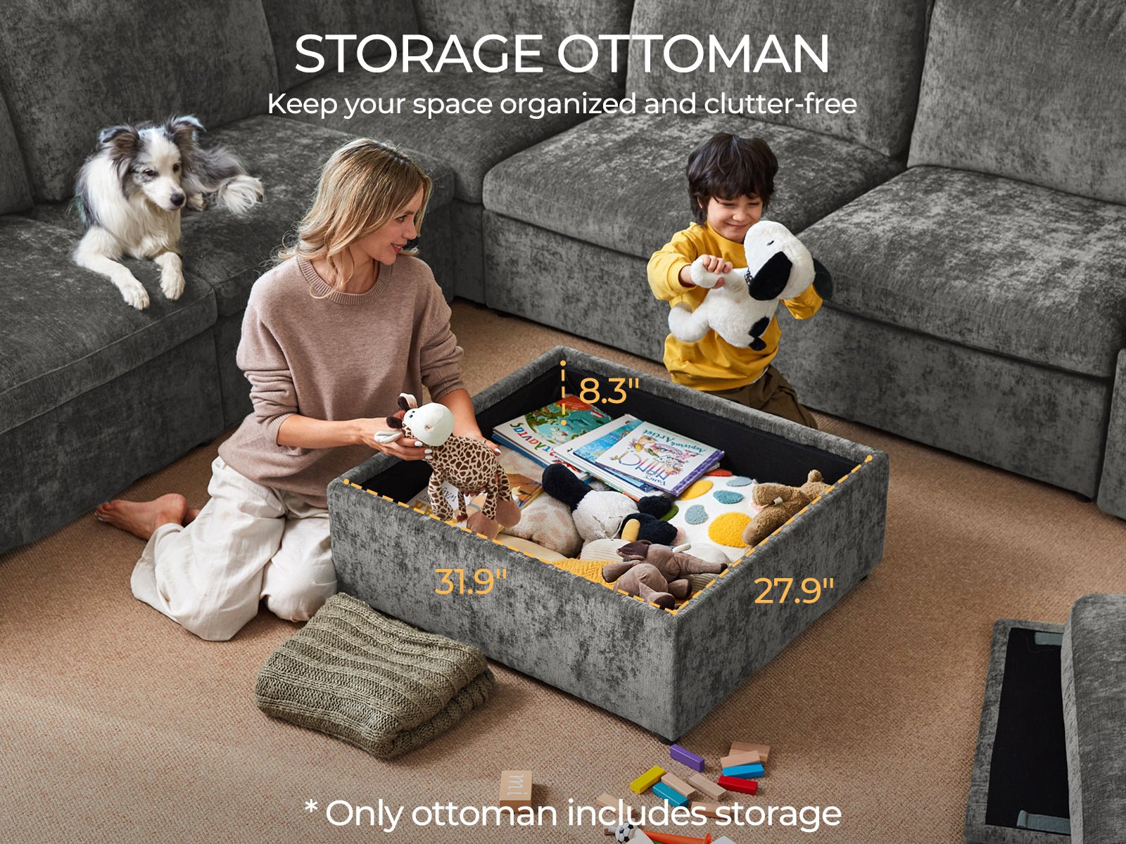 OLAR I 3 Seats with Ottoman