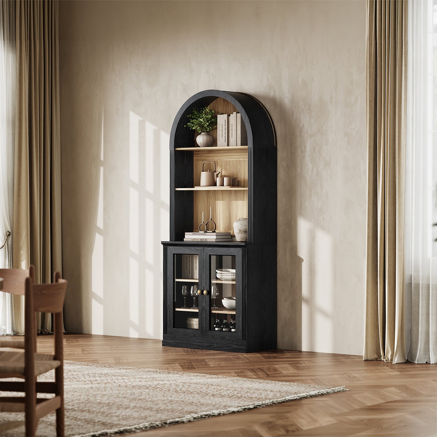 MONOS Tall Cabinet - Arch Top Display
