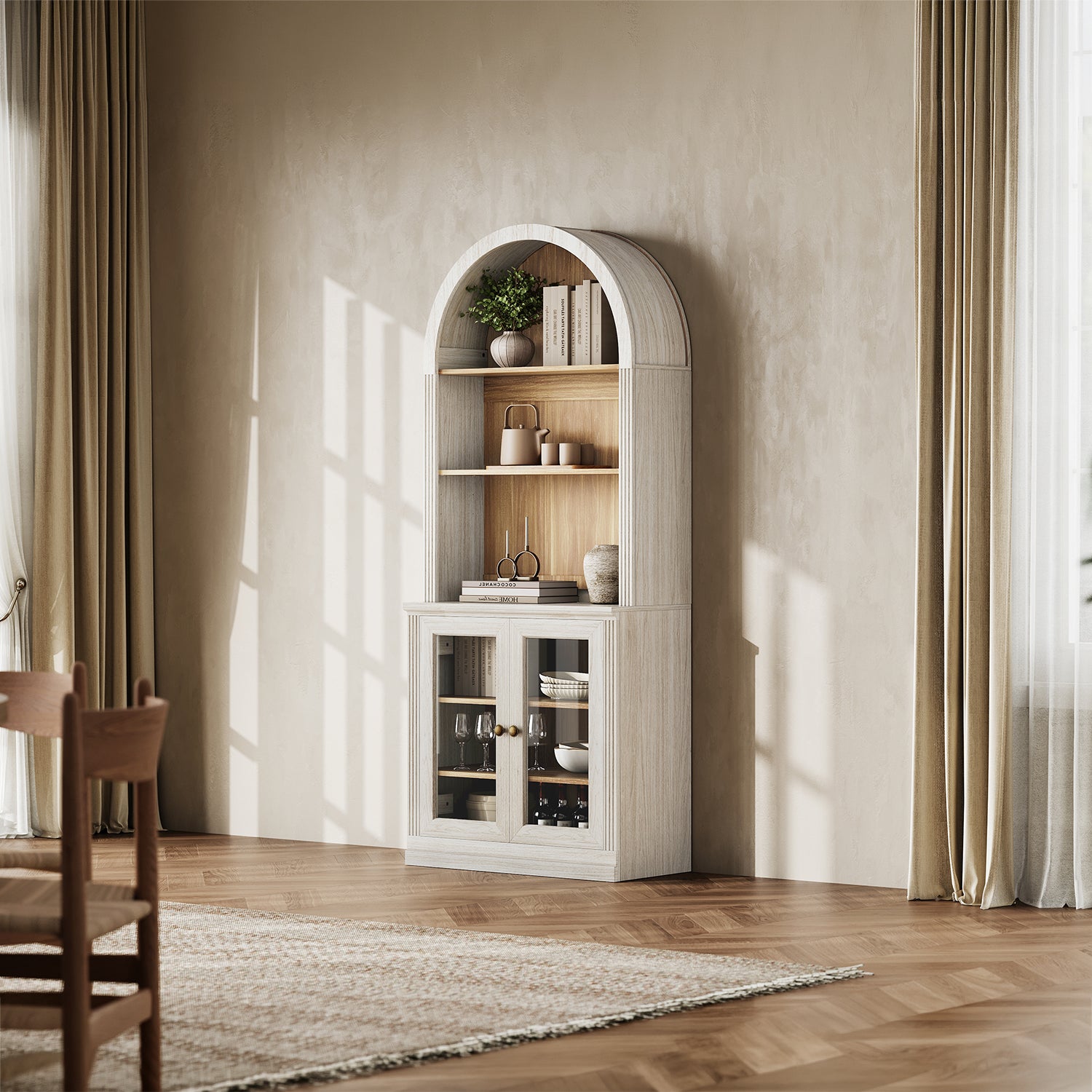 MONOS Tall Cabinet - Arch Top Display