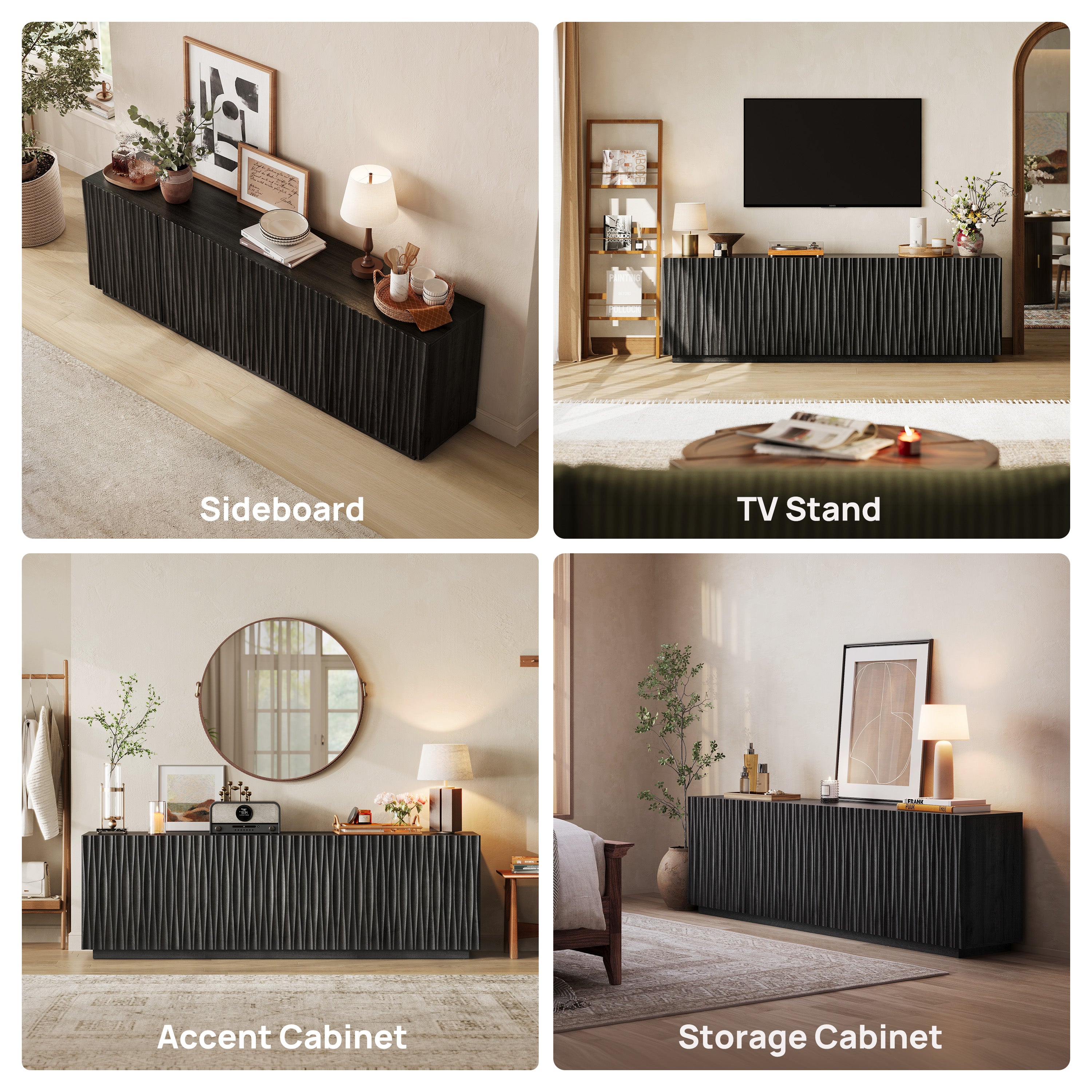 ORYVIA Wavy Fluted Storage Cabinet