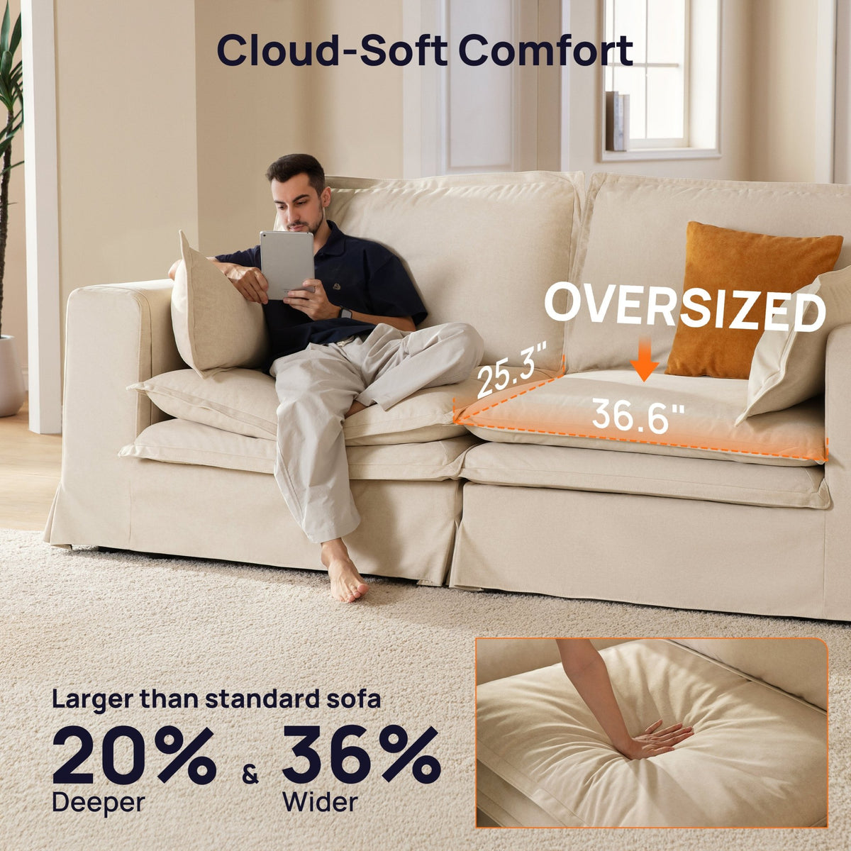 DUETTO Nano-Shield™ Fabric 6 Seats Sleeper