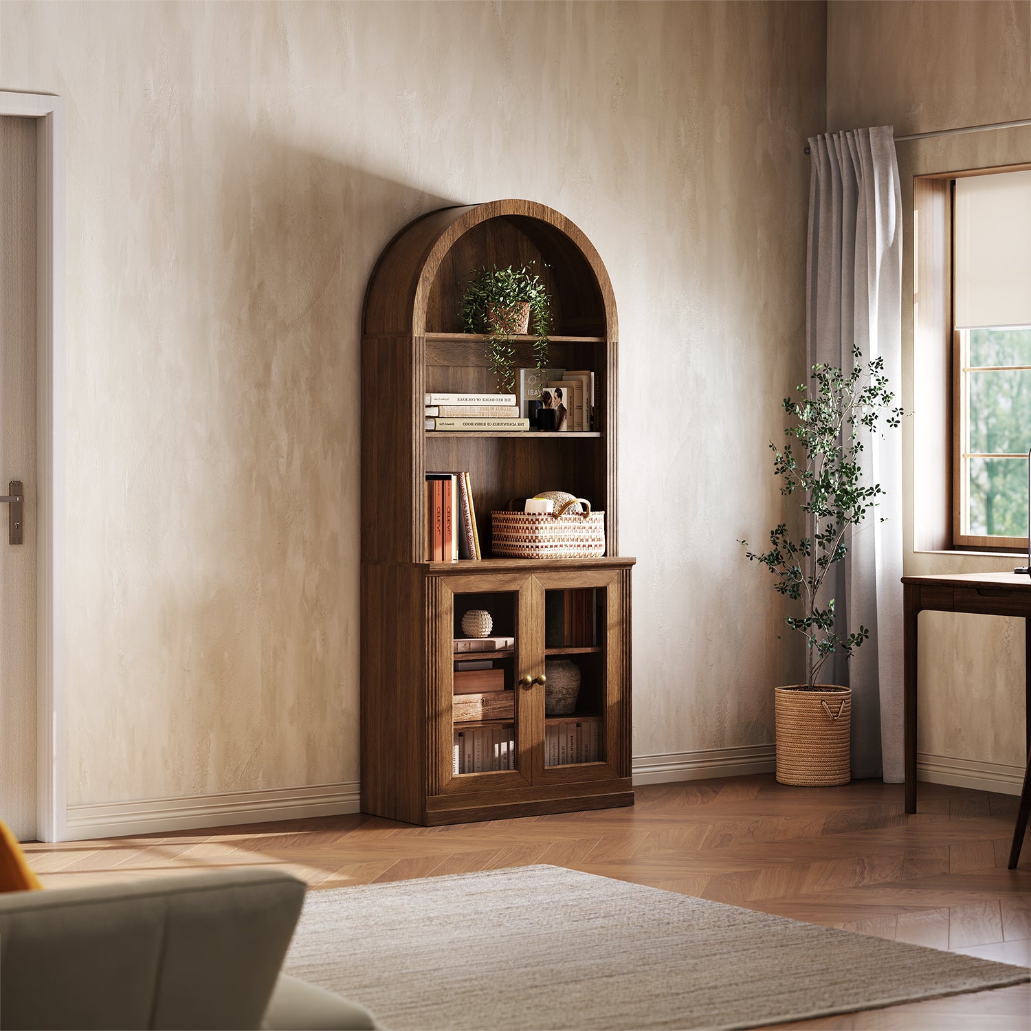 MONOS Tall Cabinet - Arch Top Display