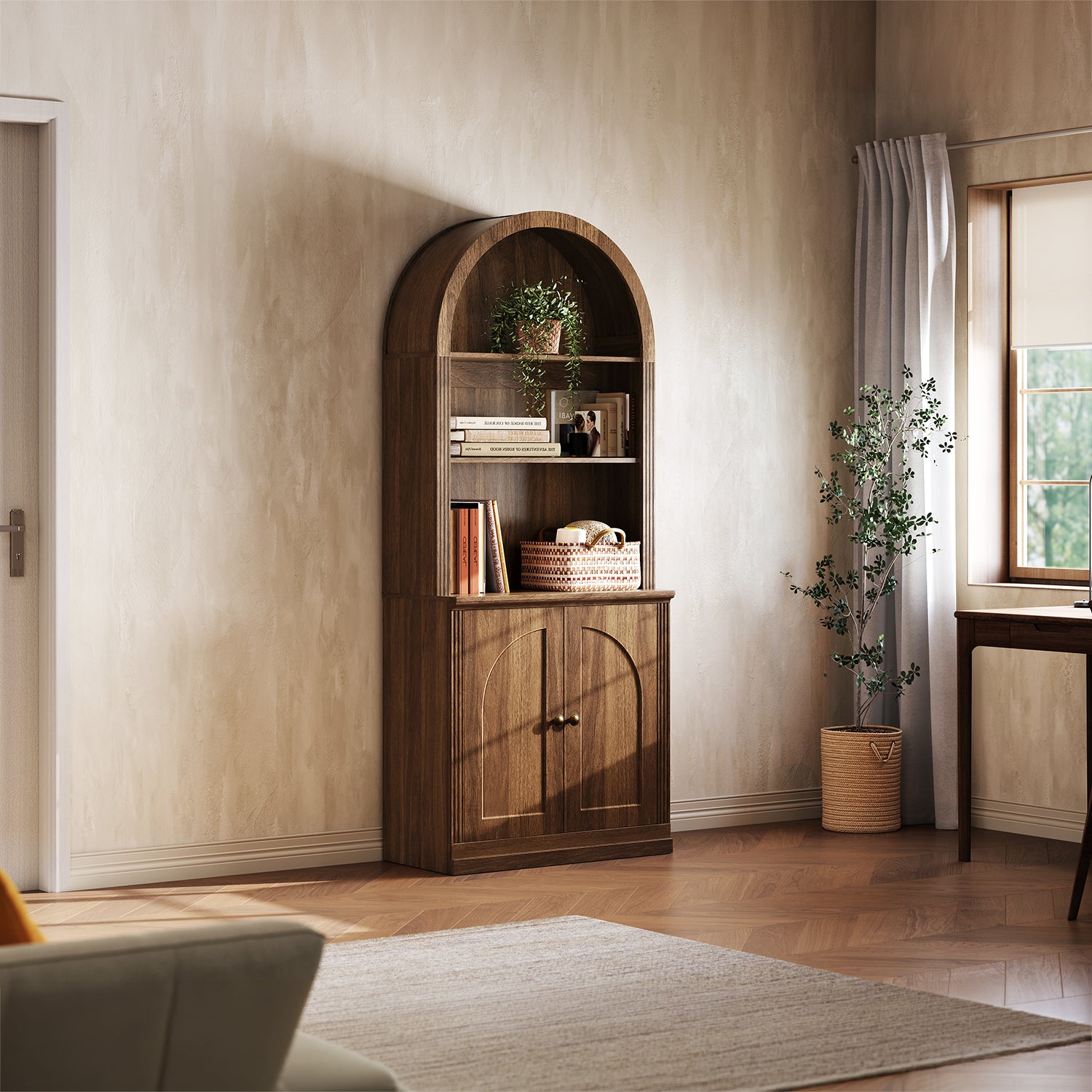 MONOS Tall Cabinet - Arch Top Sideboard