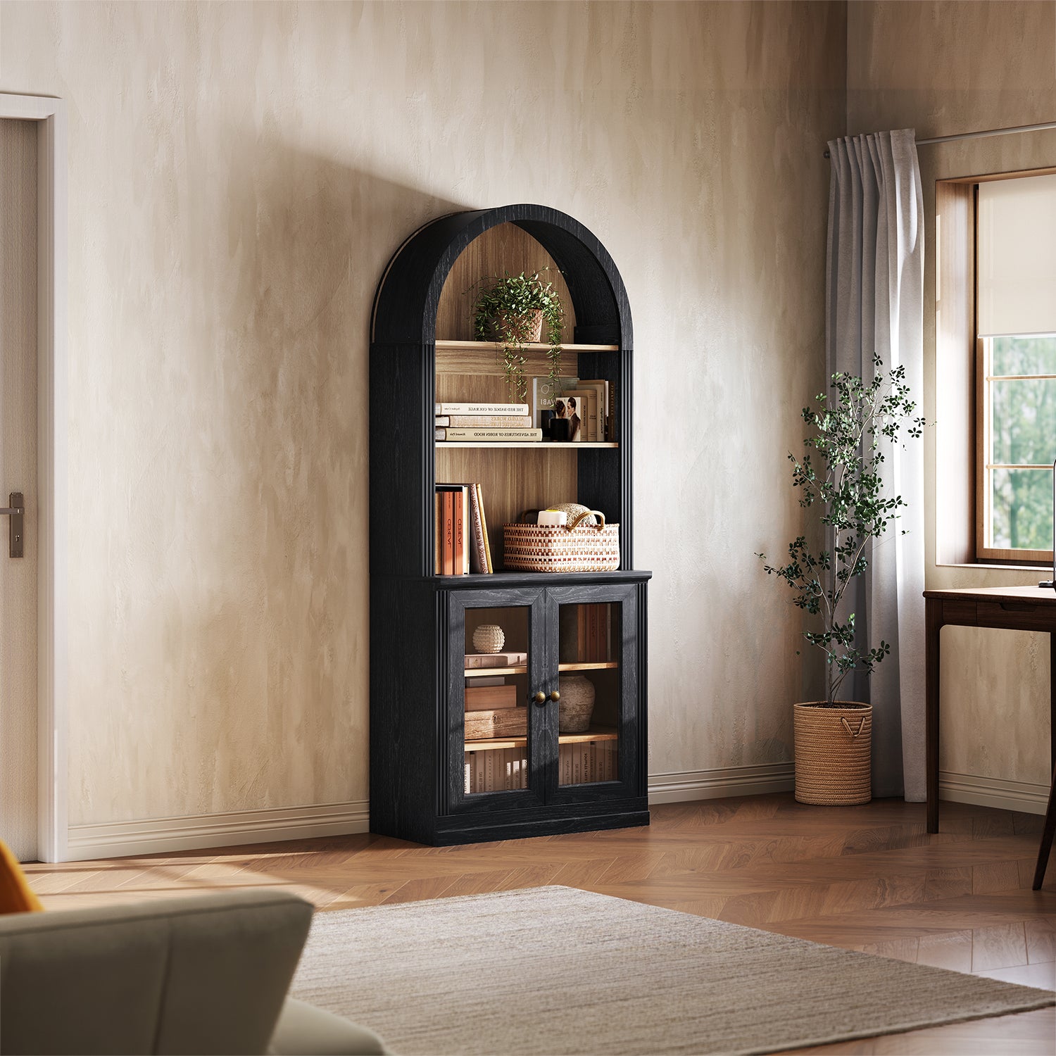 MONOS Tall Cabinet - Arch Top Display