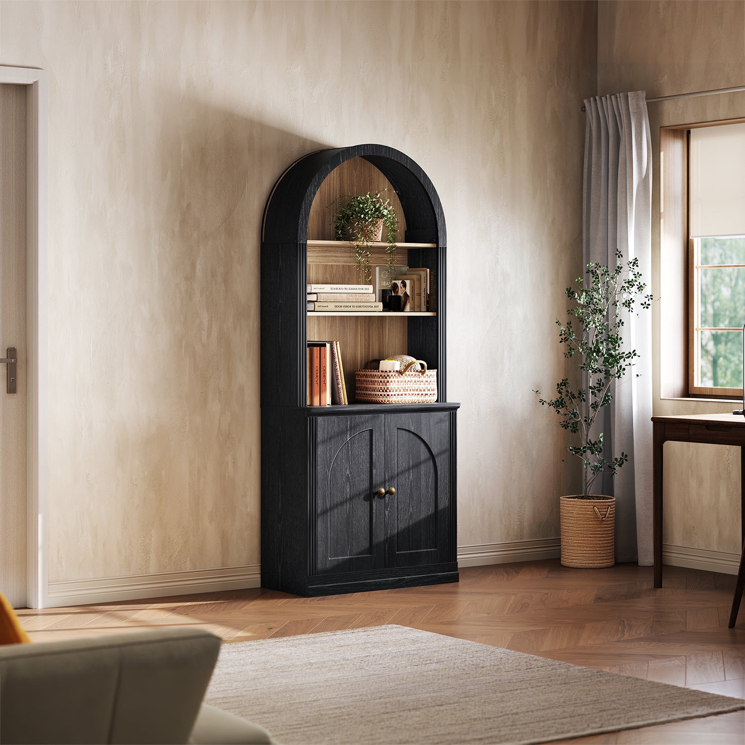 MONOS Tall Cabinet - Arch Top Sideboard