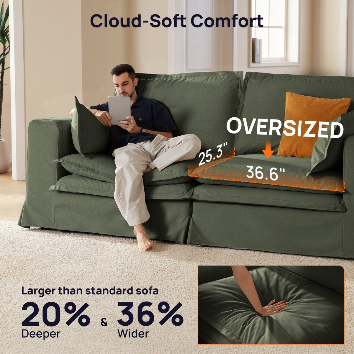 DUETTO Nano-Shield™ Fabric 6 Seats Sleeper
