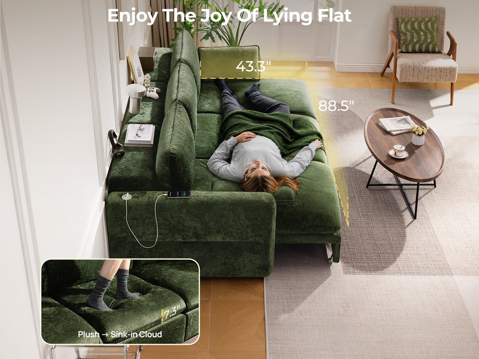 DOVA Oversized Electric Extendable Sofa Bed