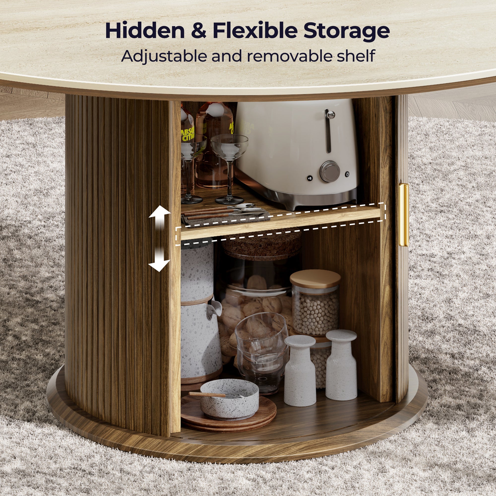 PETRA Sintered Stone Round Dining Table