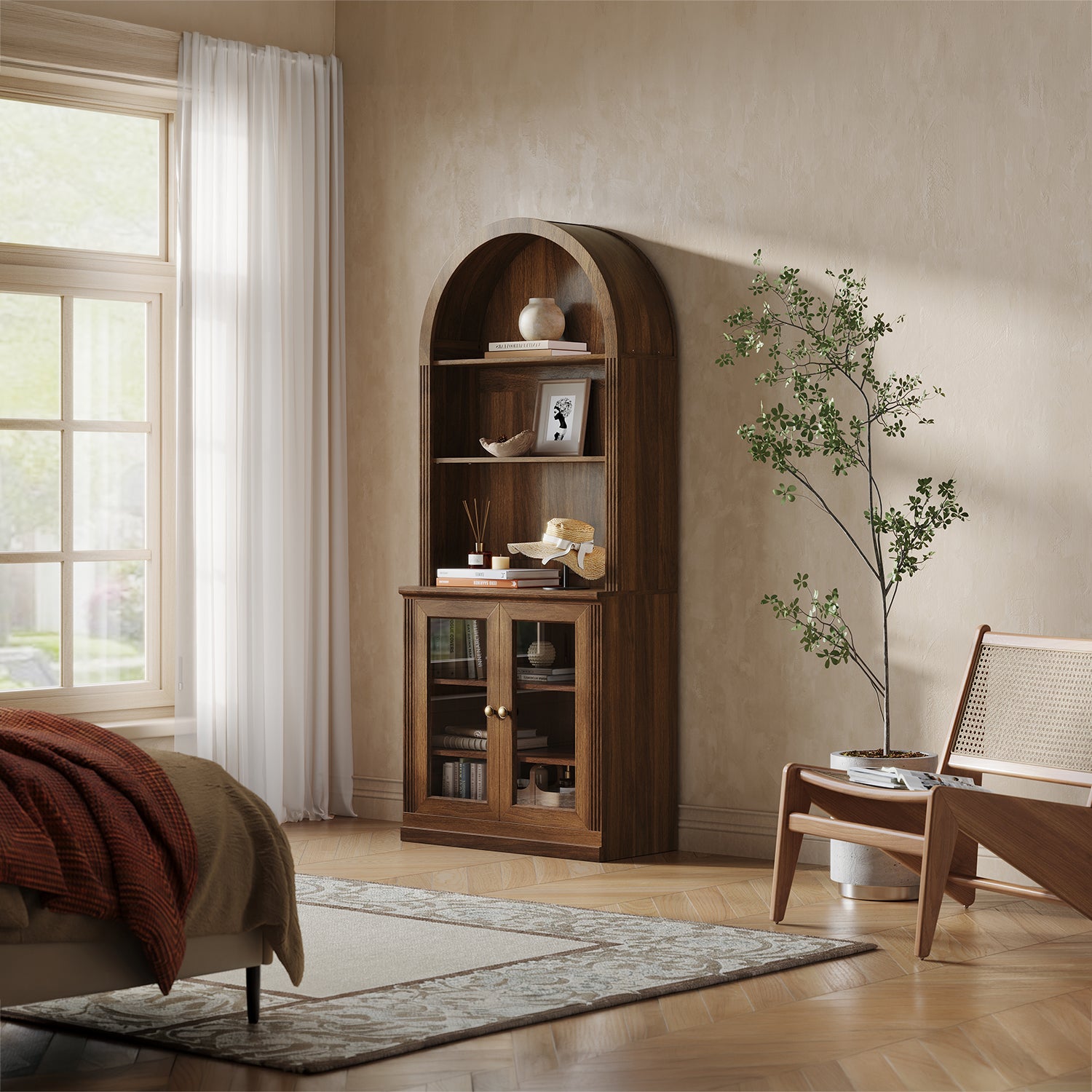 MONOS Tall Cabinet - Arch Top Display