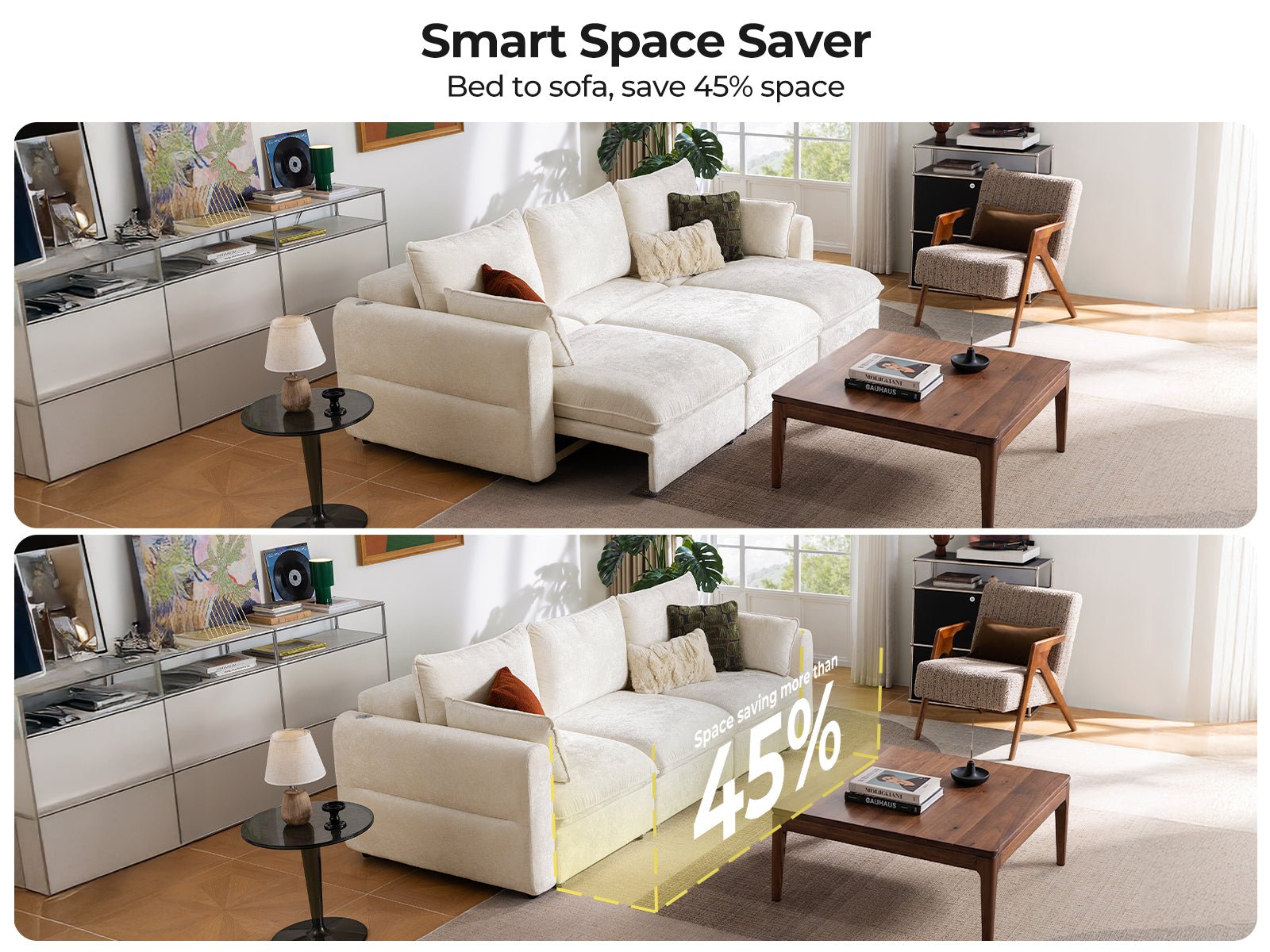 DOVA Oversized Electric Extendable Sofa Bed Dark Grey