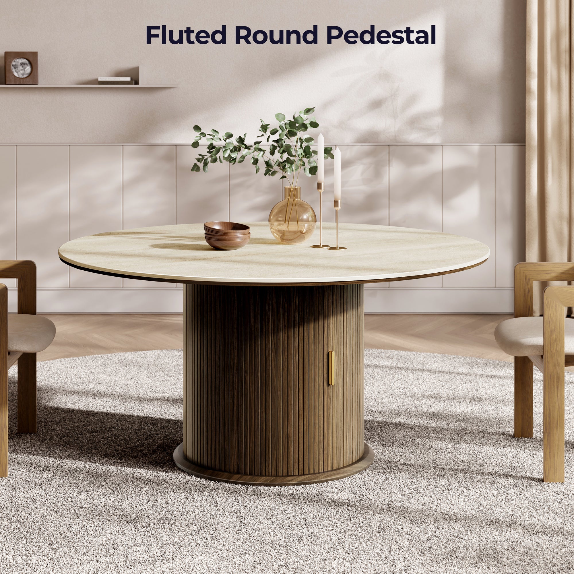 PETRA Sintered Stone Round Dining Table