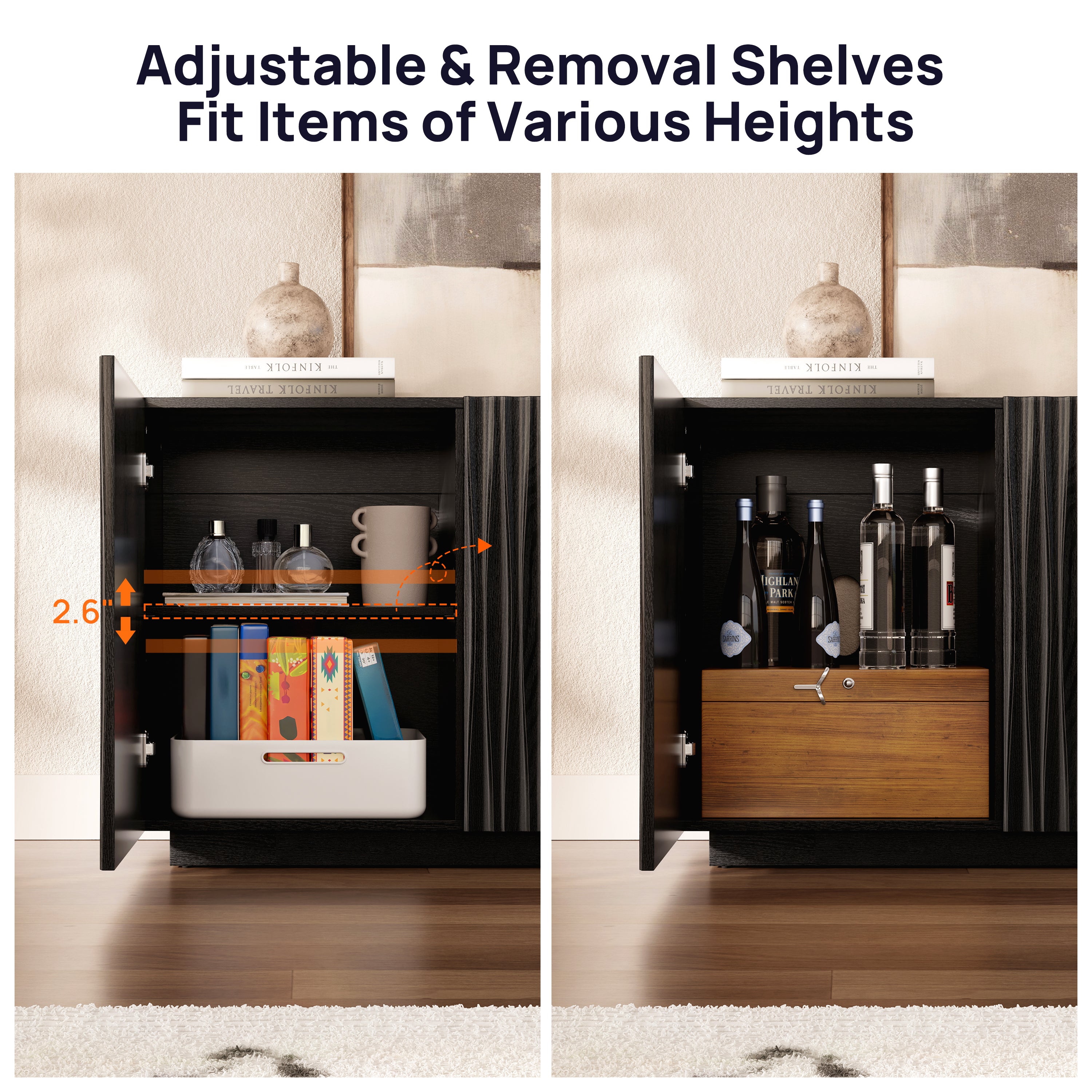 ORYVIA Wavy Fluted Storage Cabinet