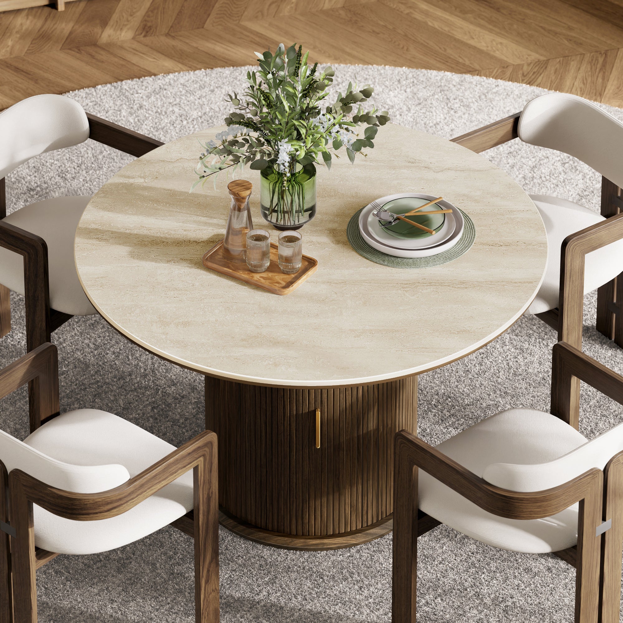 PETRA Sintered Stone Round Dining Table